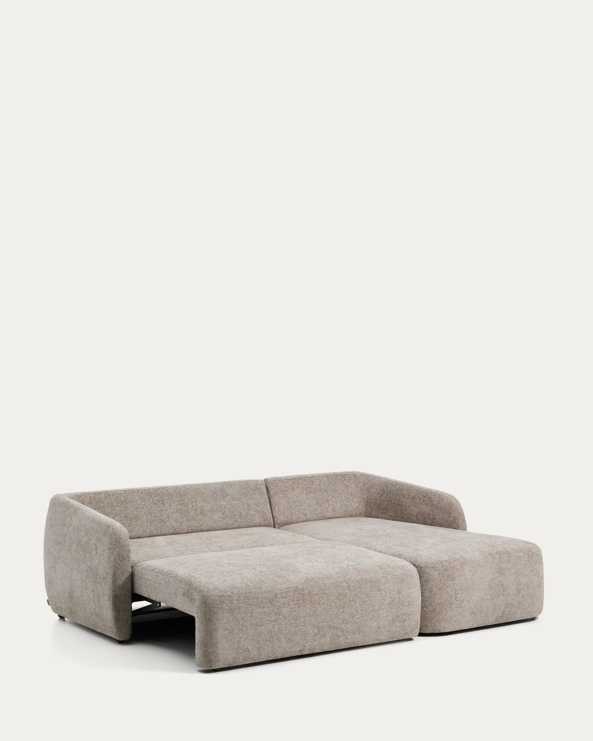 Right-facing 3-seater sofa bed LAIRA taupe