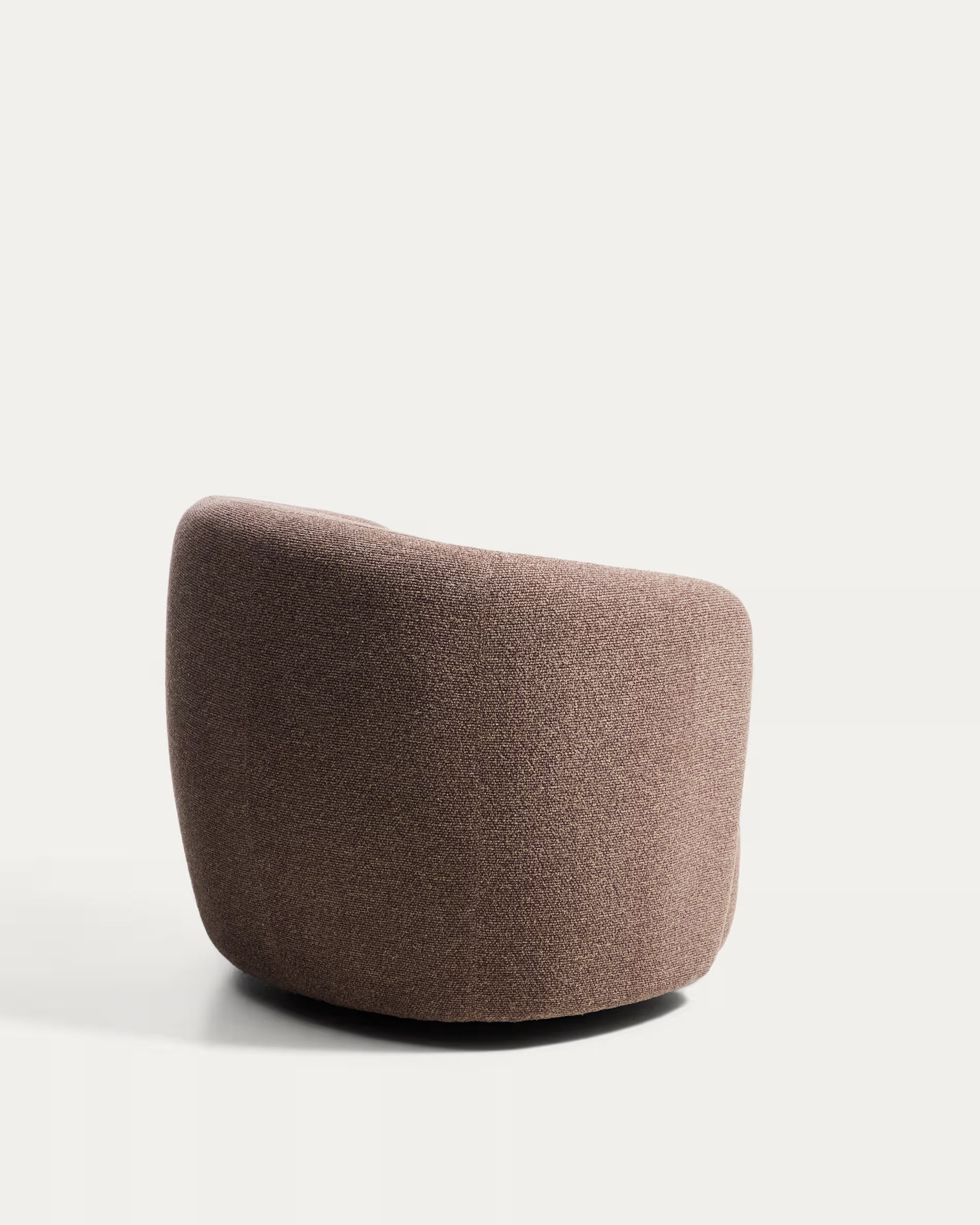 ODENIA swivel armchair in brown boucle