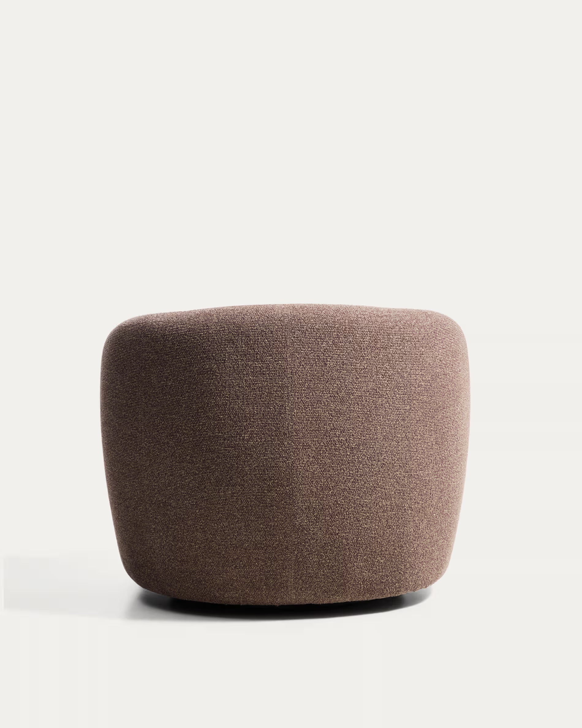 ODENIA swivel armchair in brown boucle