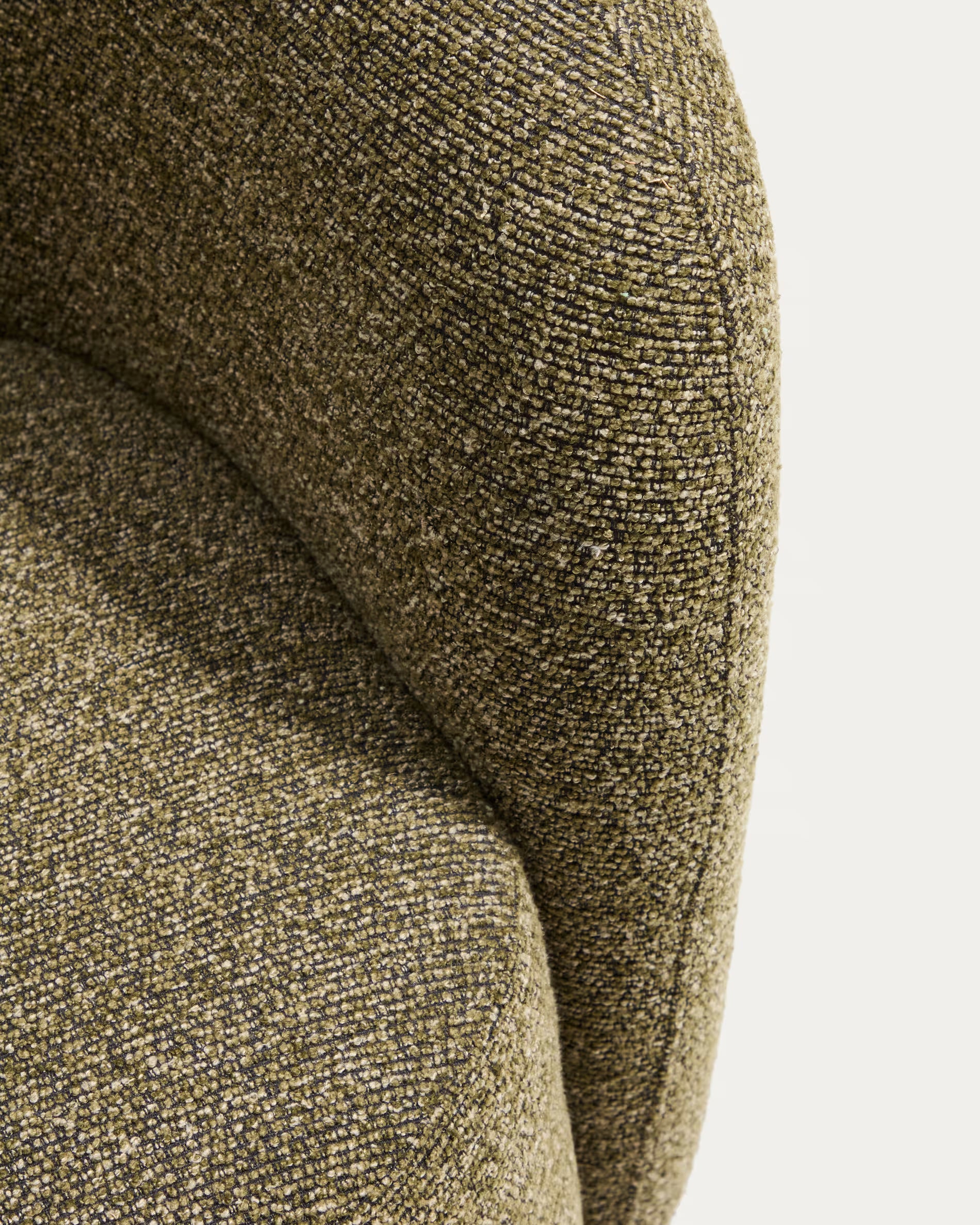 ODENIA Olive Boucle Swivel Armchair