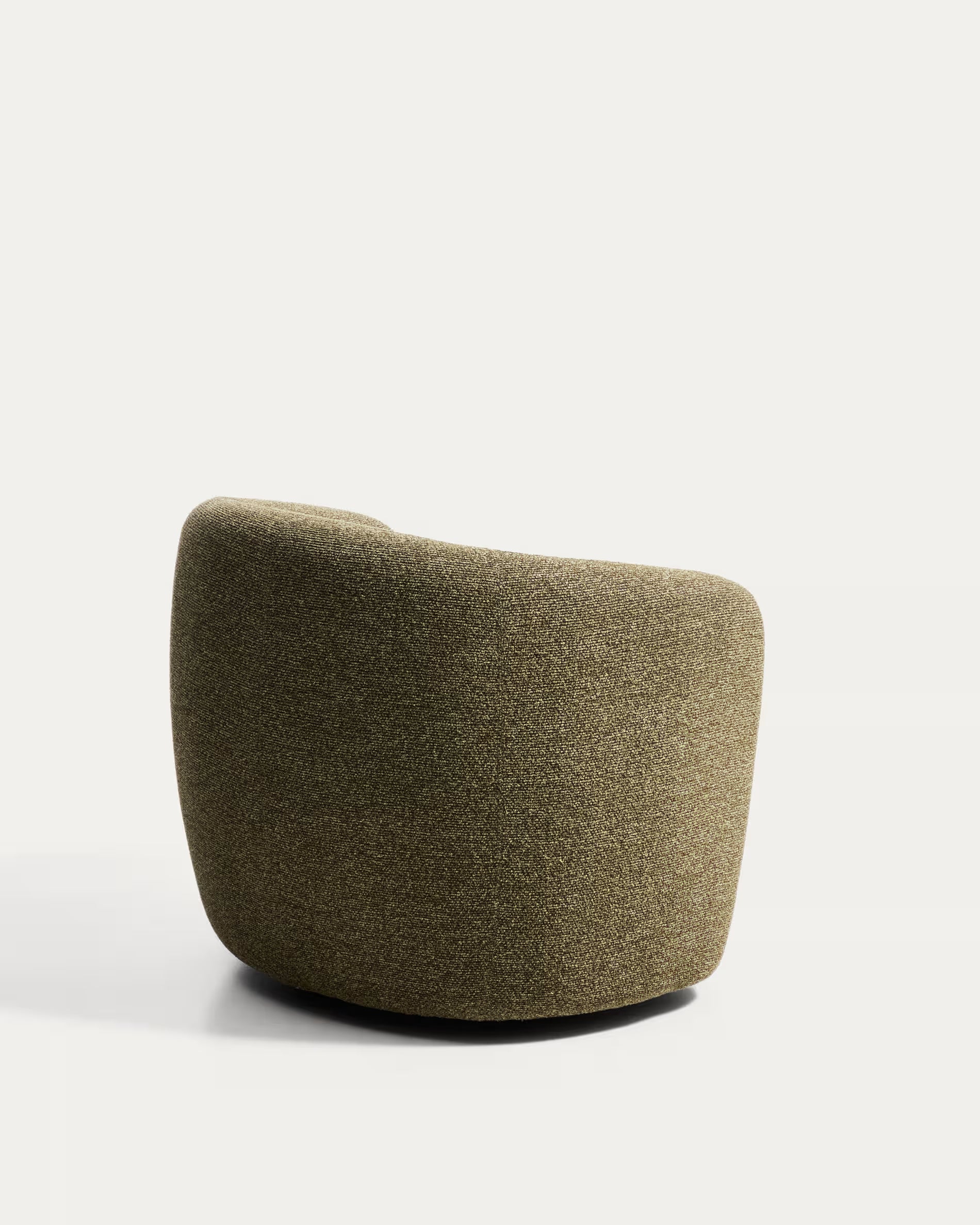 ODENIA Olive Boucle Swivel Armchair