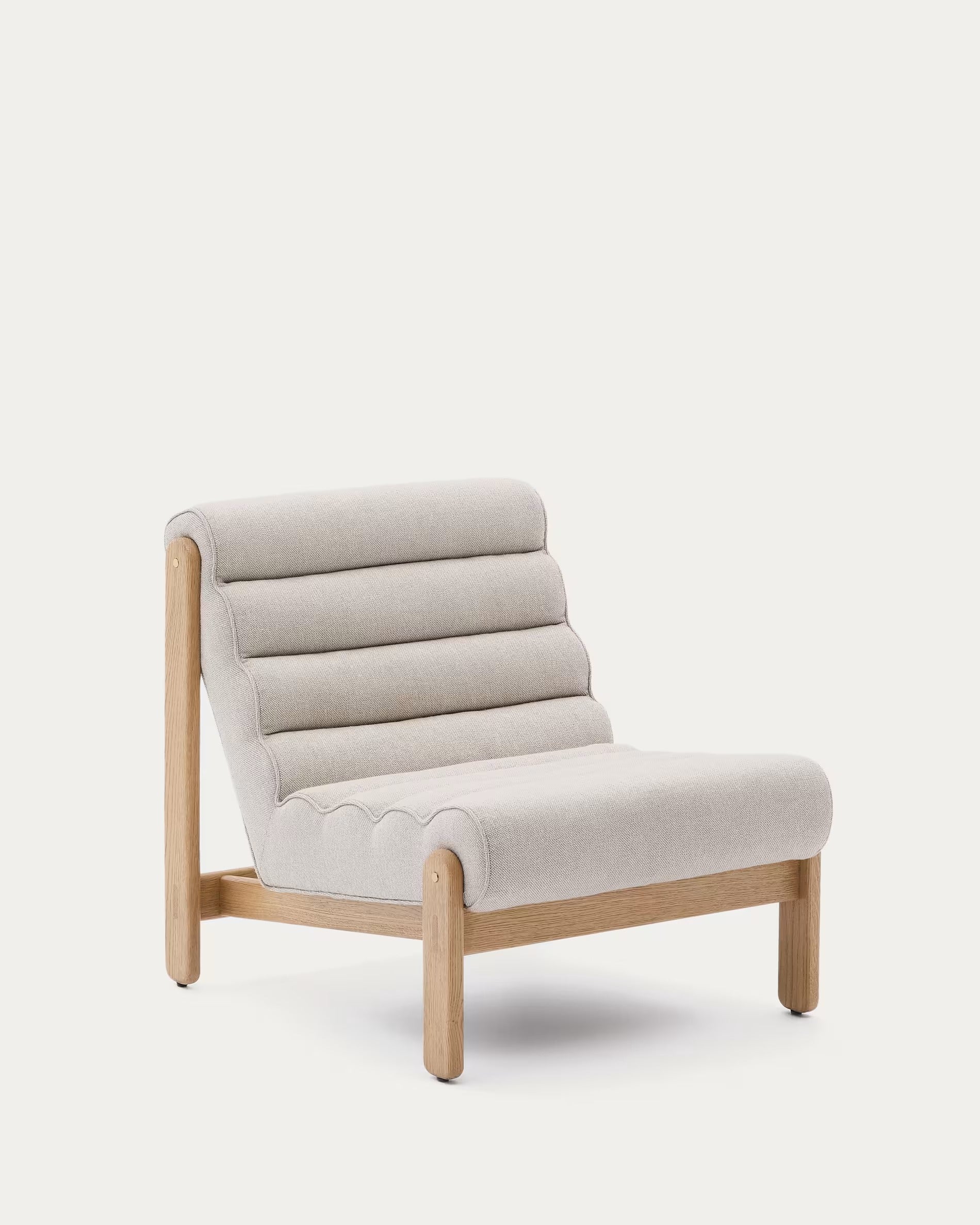 MAGIRA white armchair with wooden base