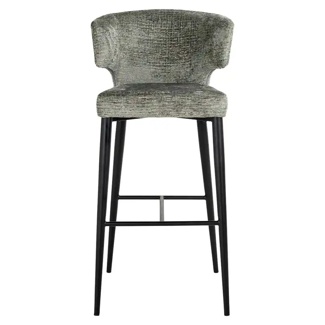 Barhocker TAYLOR grau mit schwarzem Fuß