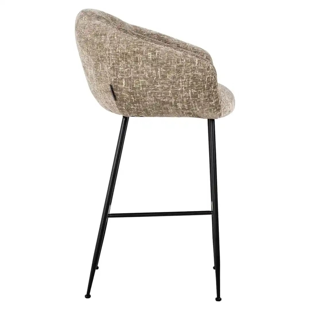 Barhocker AVANTI braun mit schwarzem Fuß