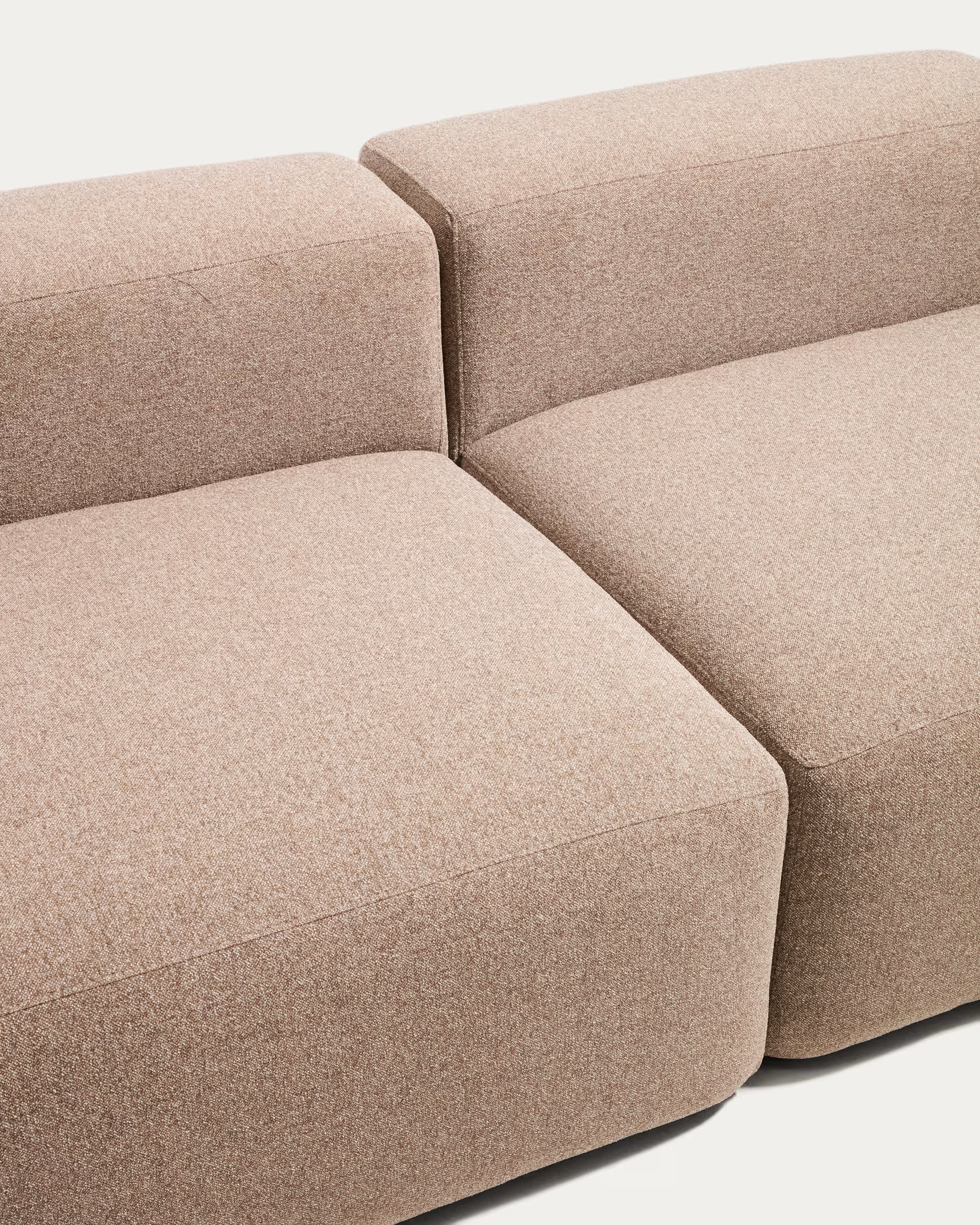 Sofa 4-osobowa BLOK jasnobrązowy szenil