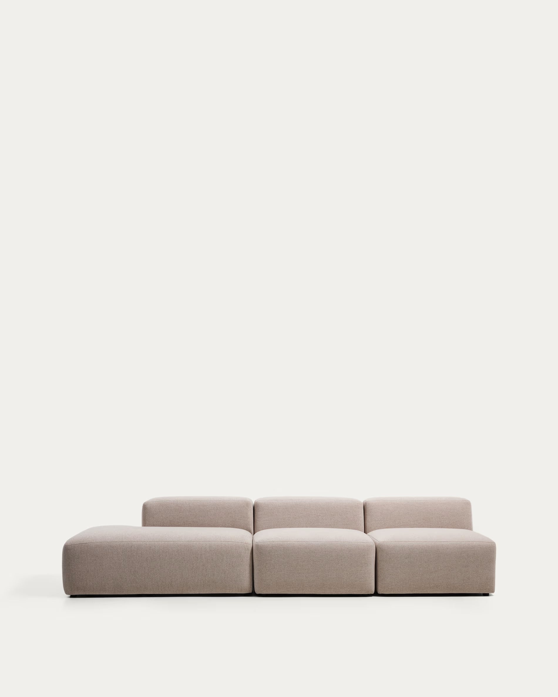 Sofa 3-osobowa lewostronna BLOK beżowy szenil