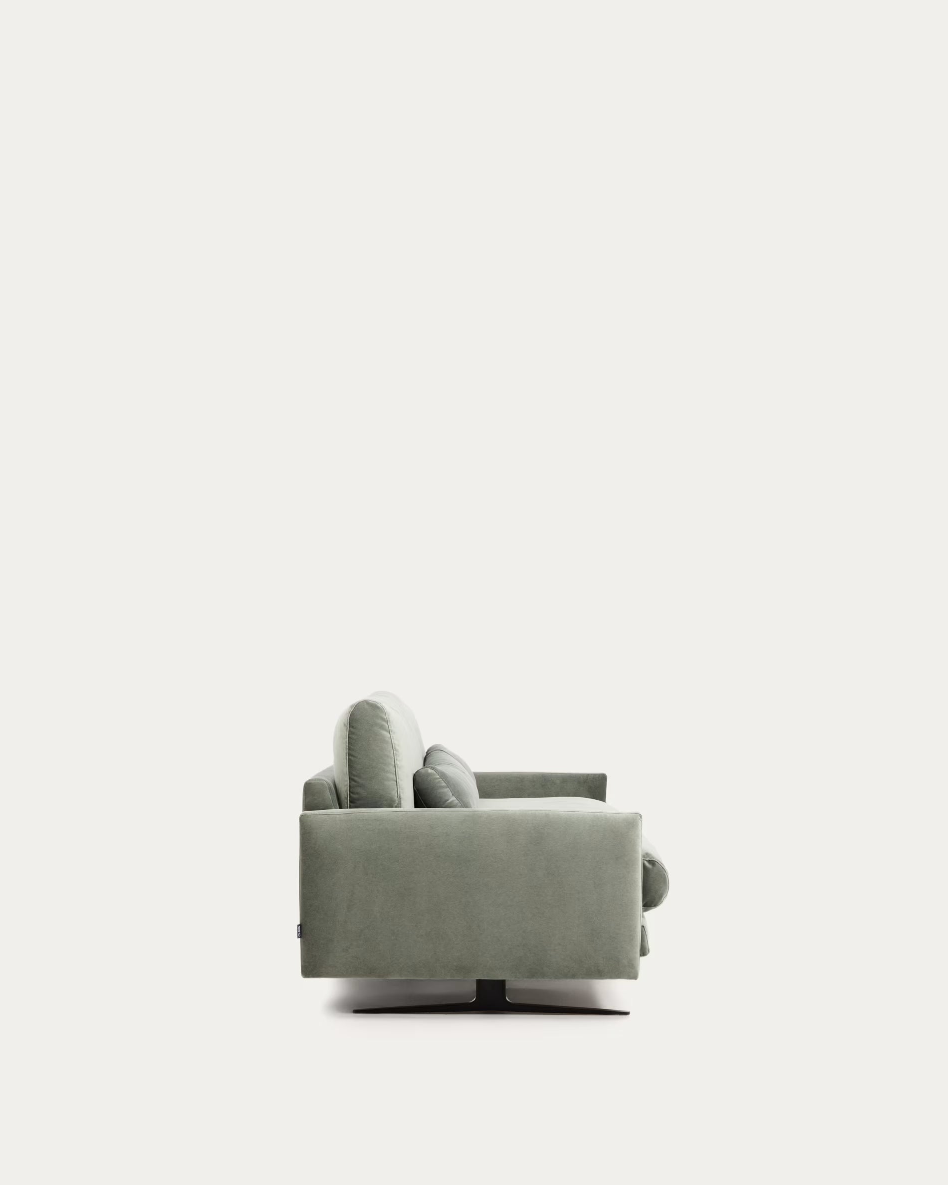 3-seater Sofa VELIRO green with black base