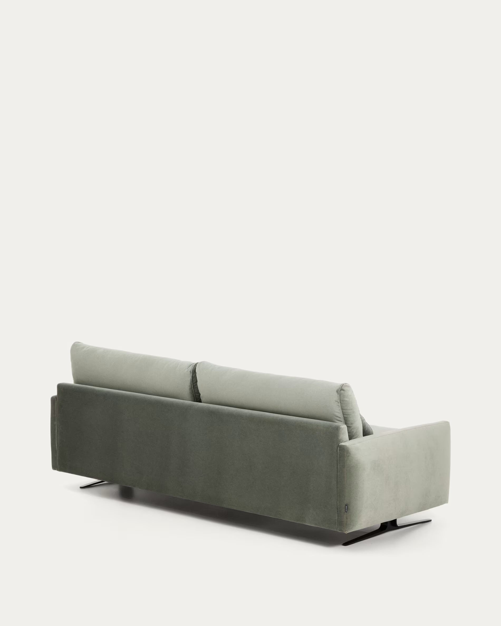 3-seater Sofa VELIRO green with black base