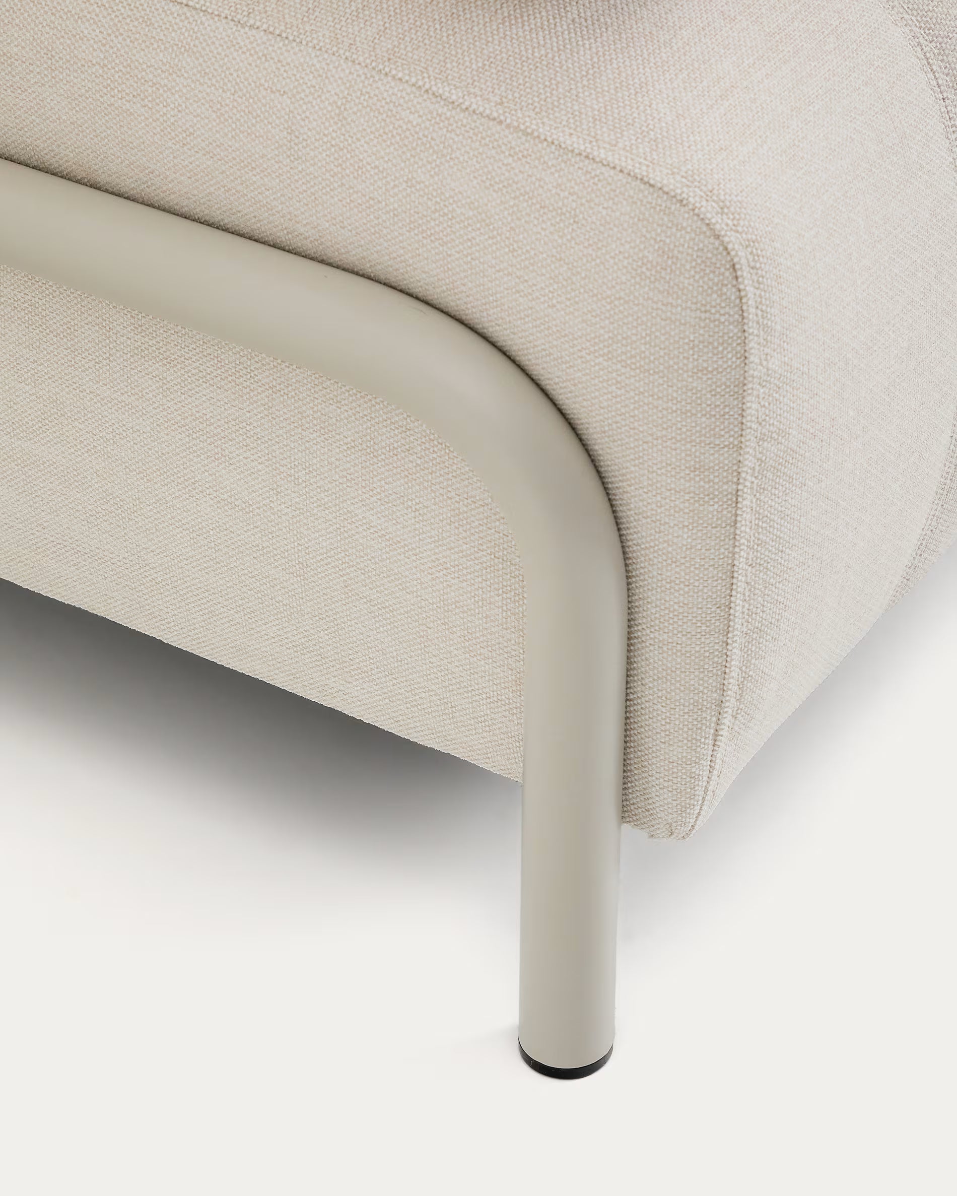 2-seater sofa with armrests COMPO beige with beige base