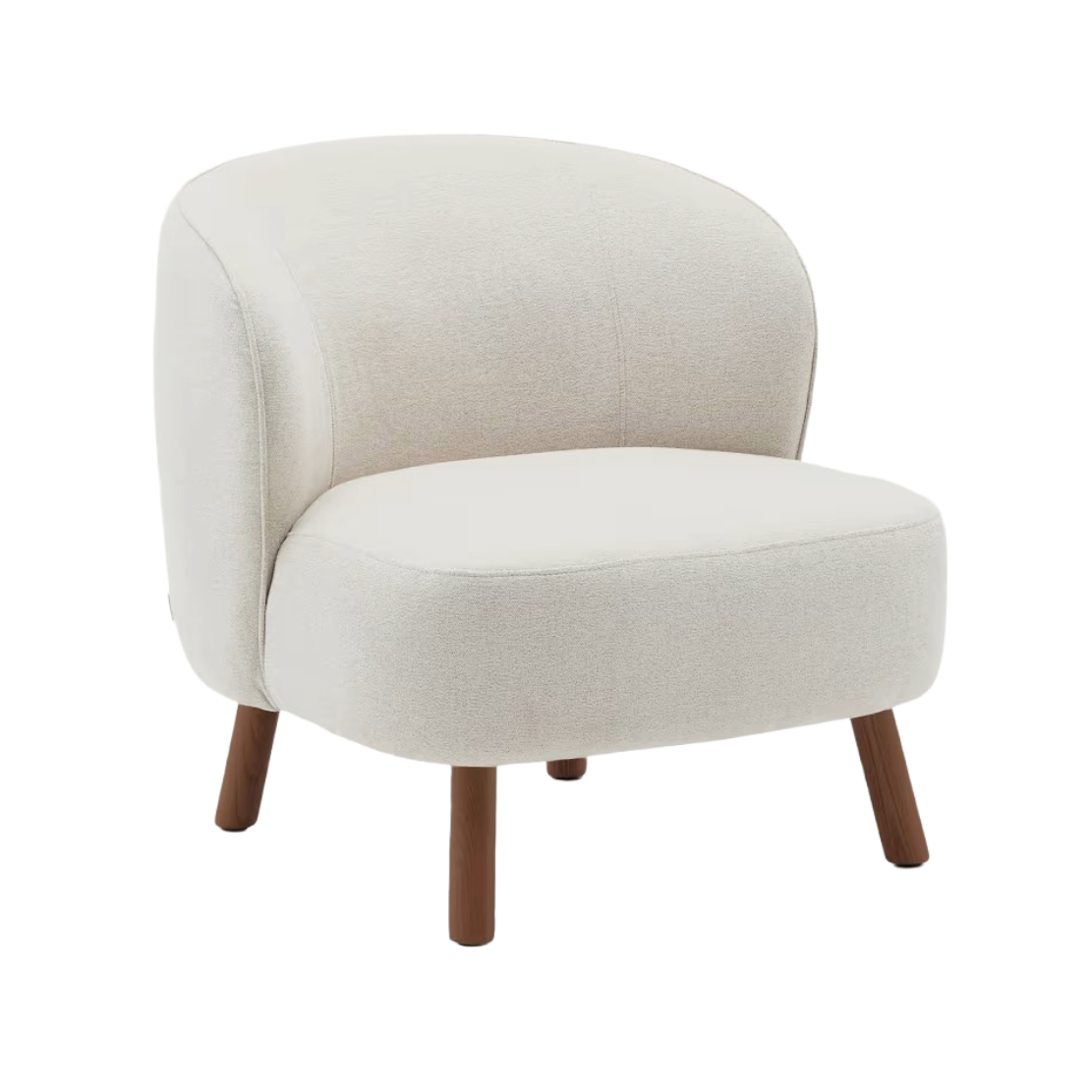 ULIT Armchair in Beige Chenille with Dark Ash Base