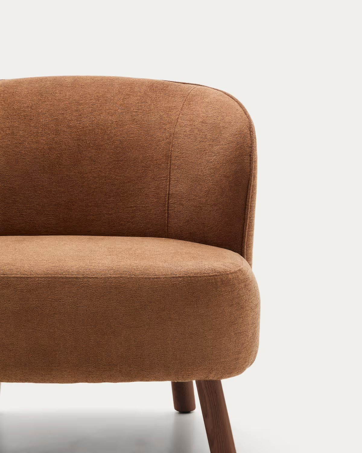 ULIT Armchair in Brick Chenille with Dark Ash Base