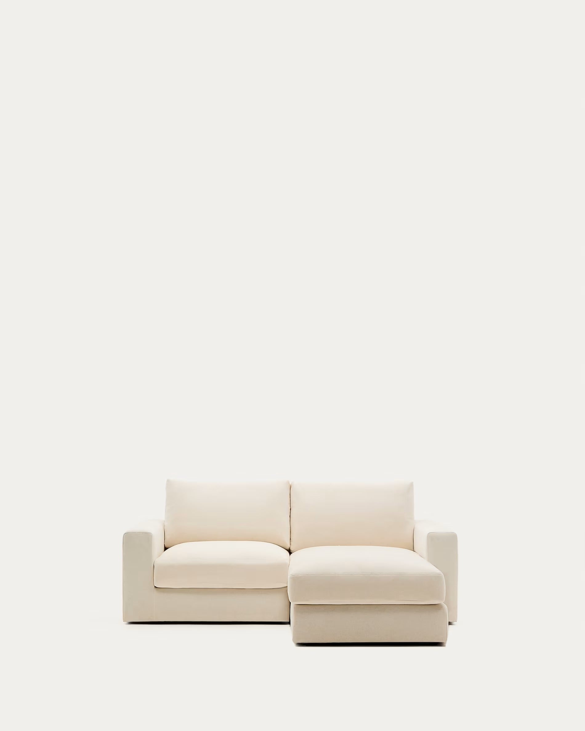 3-seater right-facing corner sofa ALEA ecru chenille