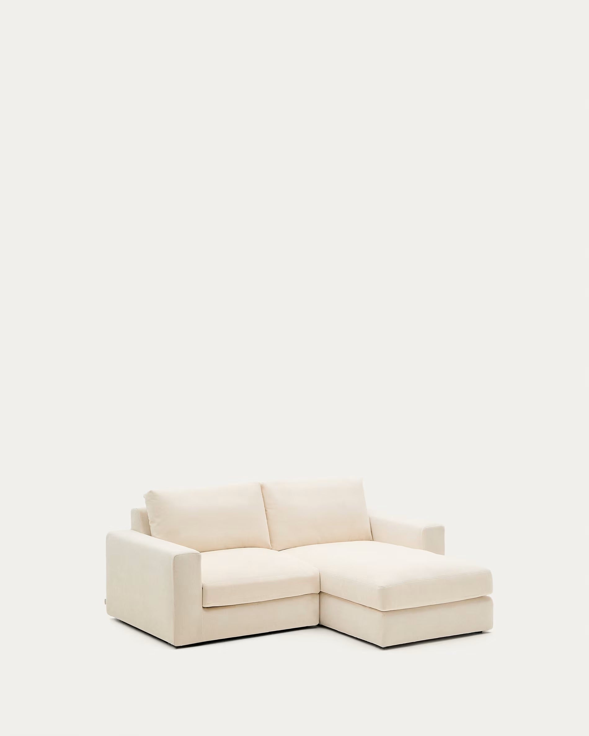 3-seater right-facing corner sofa ALEA ecru chenille