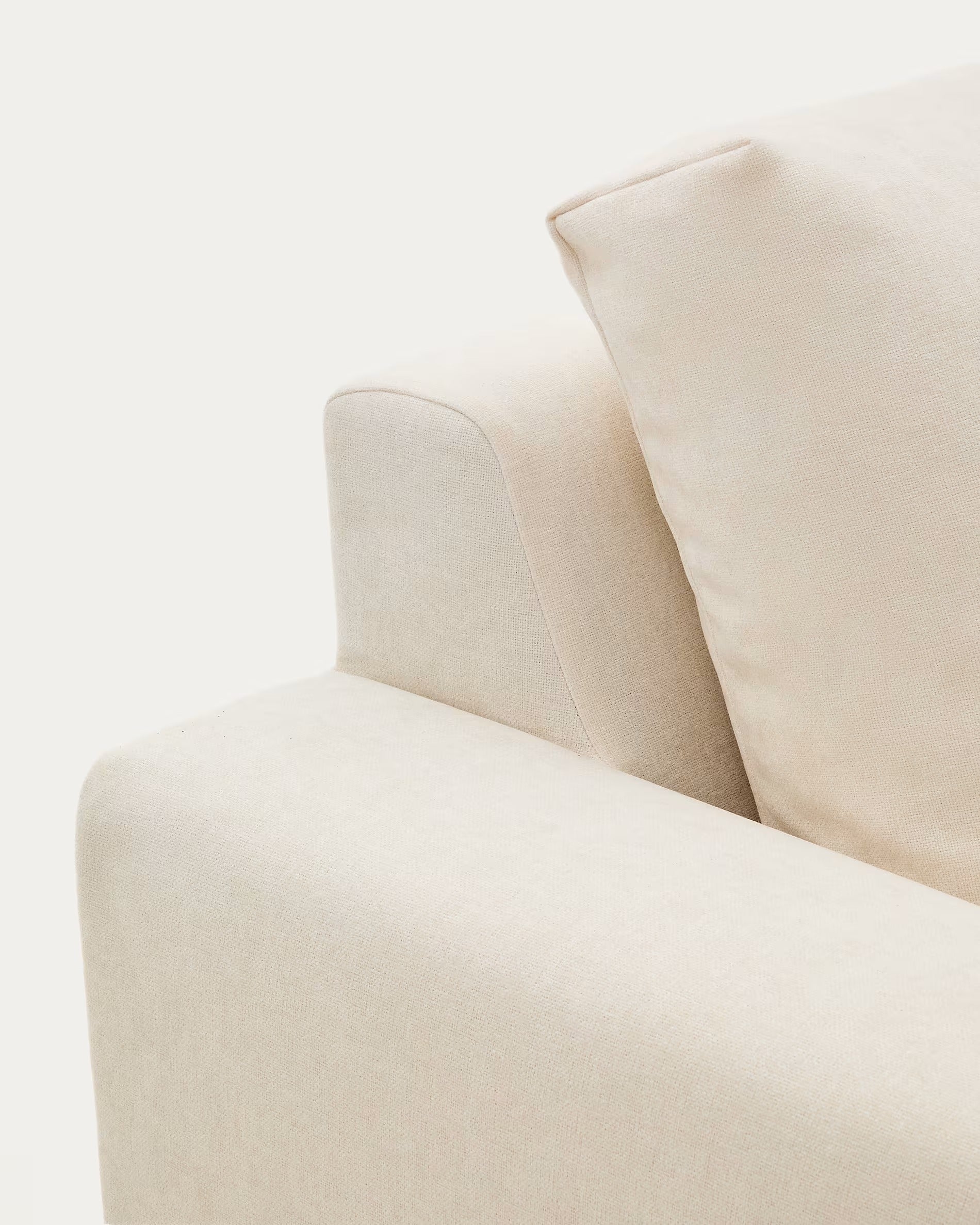 4-seater right-facing corner sofa ALEA ecru chenille