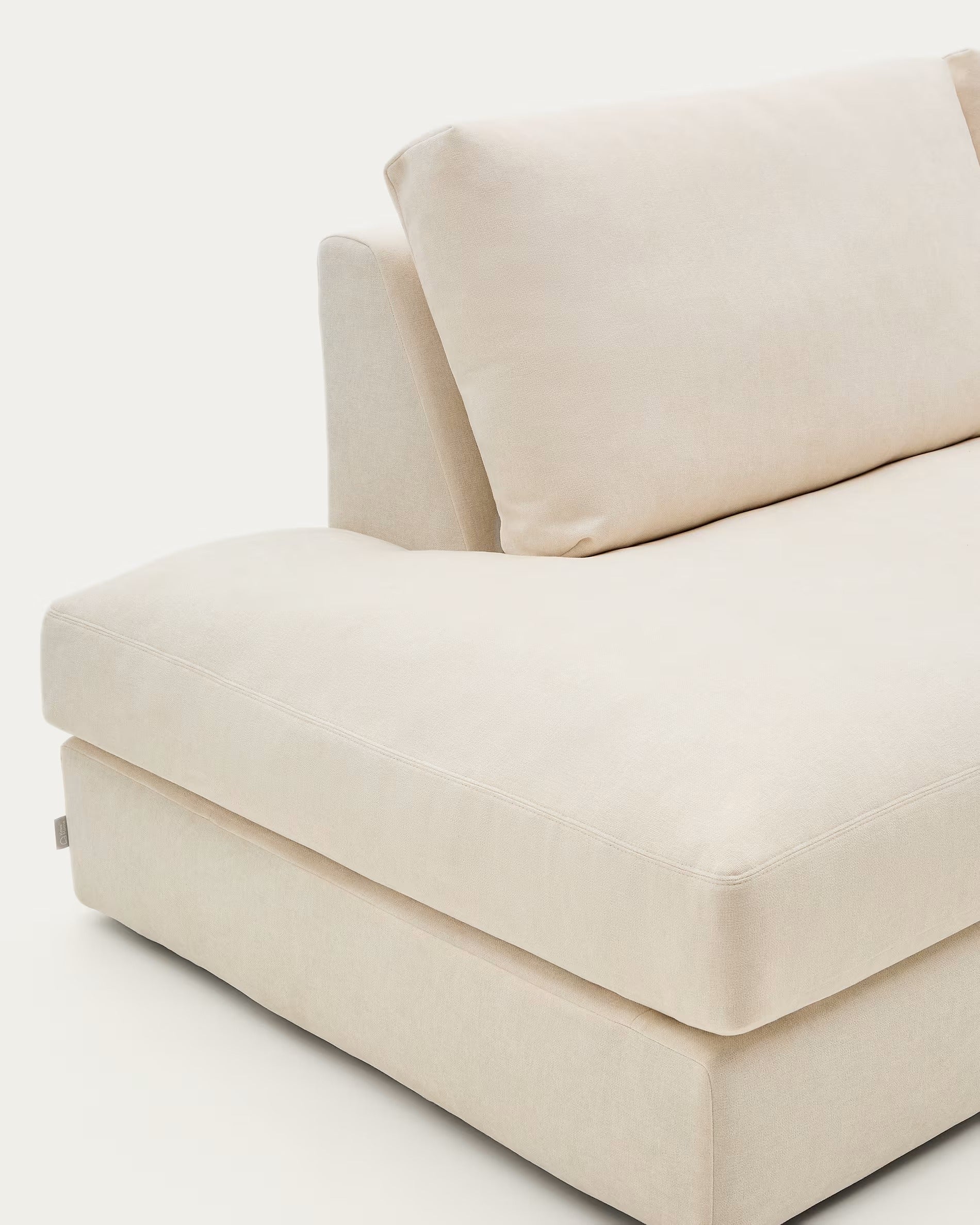 5-seater right-facing corner sofa ALEA ecru chenille