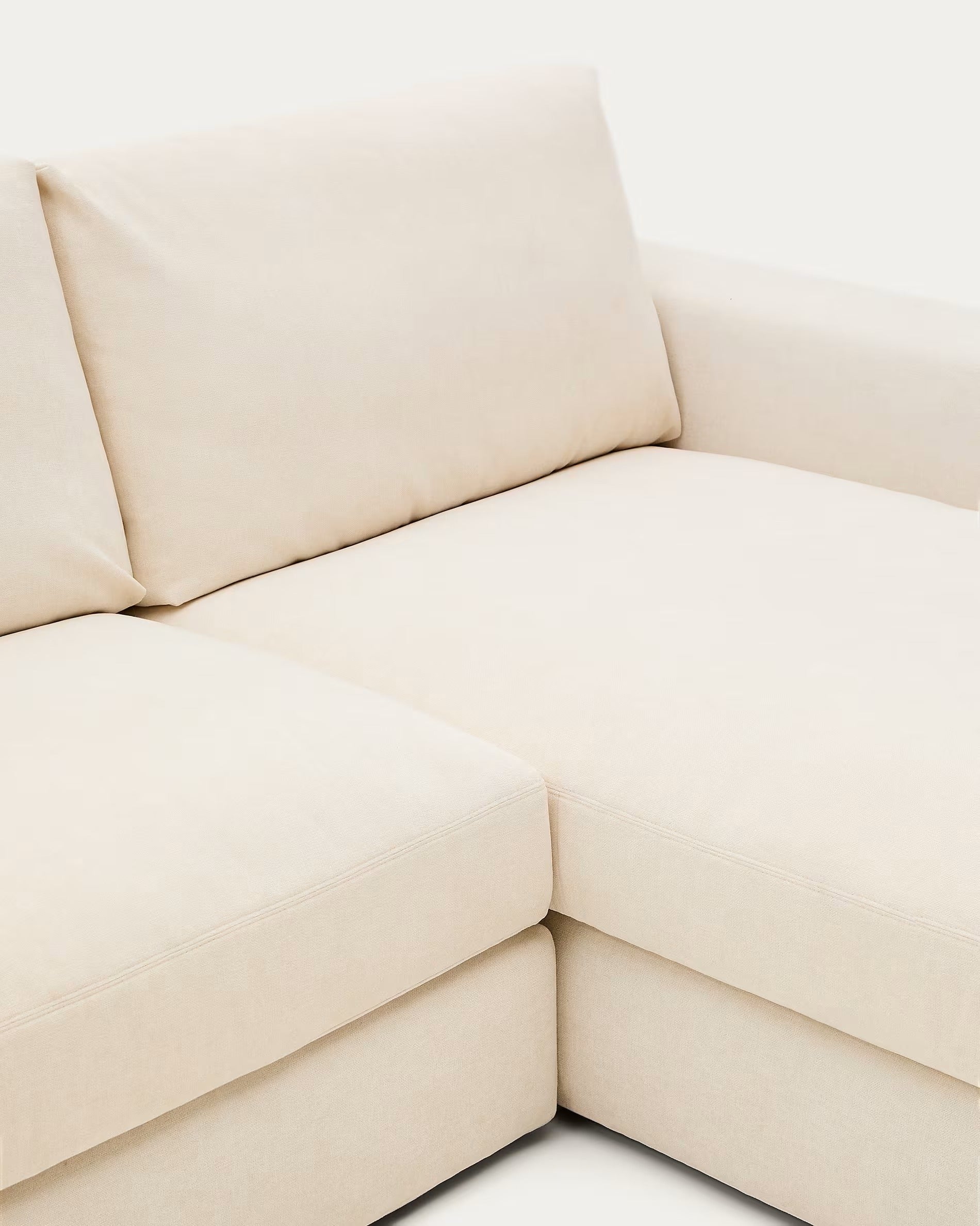 5-seater right-facing corner sofa ALEA ecru chenille