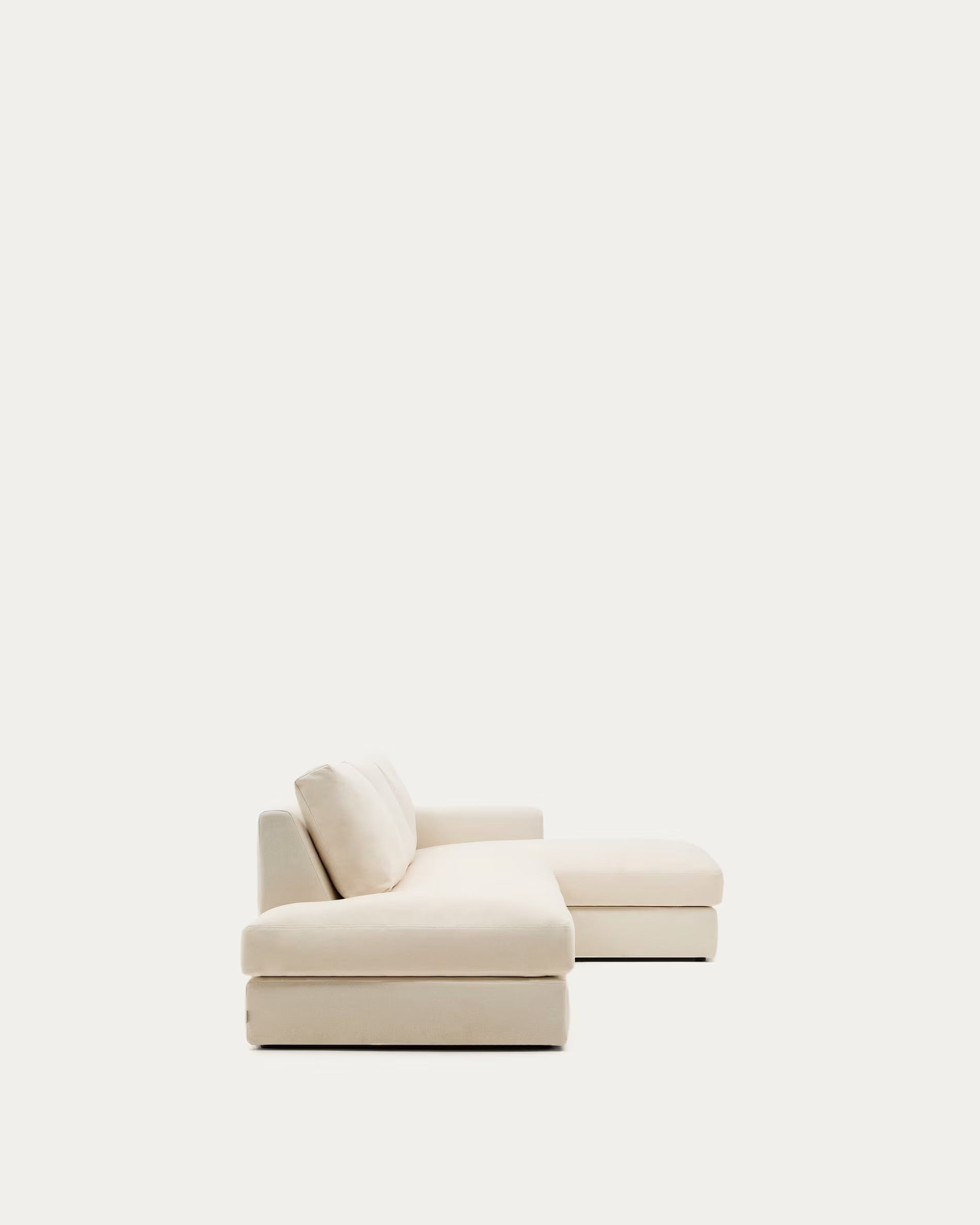 5-seater right-facing corner sofa ALEA ecru chenille