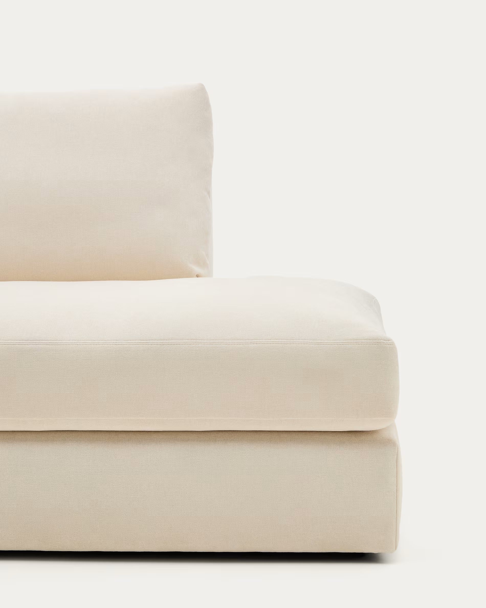 5-seater left-facing corner sofa ALEA ecru chenille