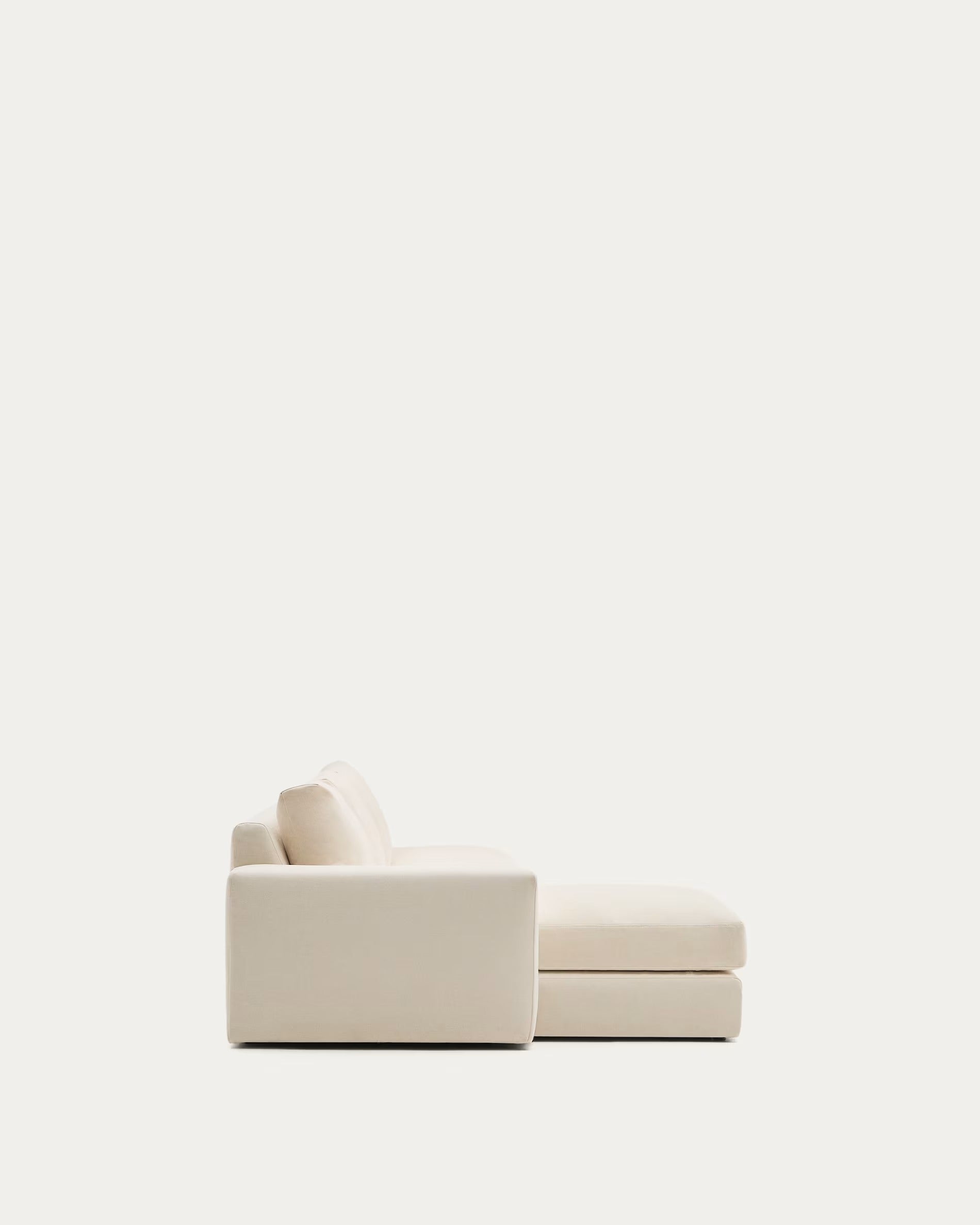 5-seater left-facing corner sofa ALEA ecru chenille