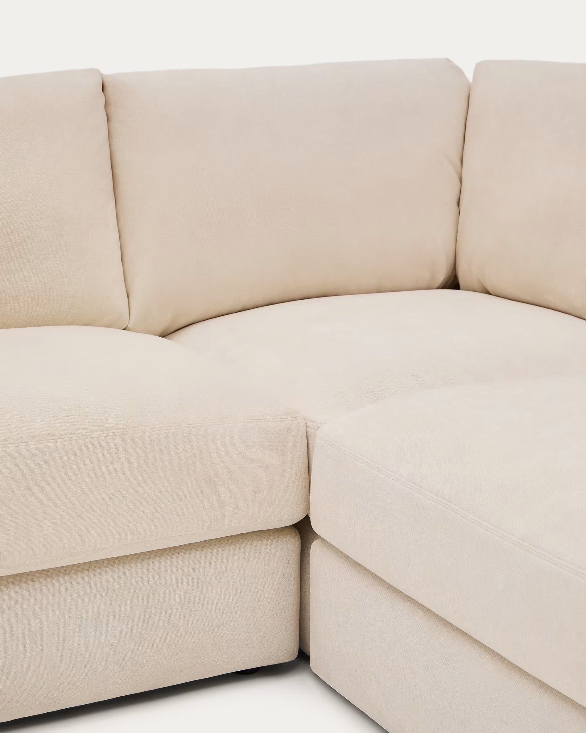 Alea ecru chenille corner sofa