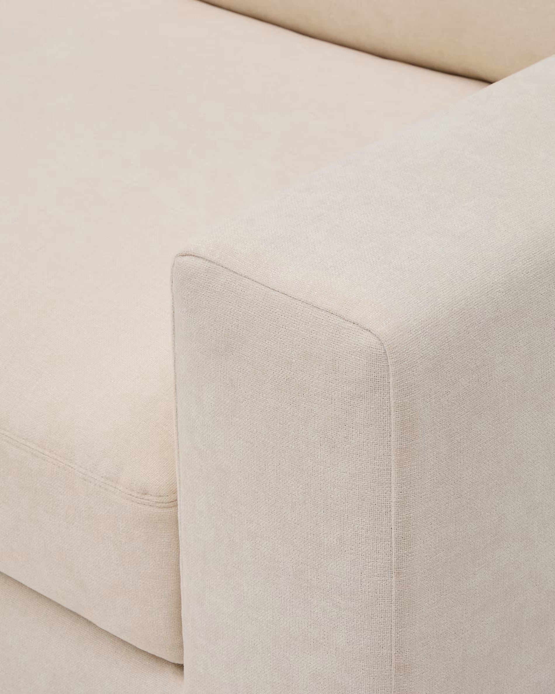 Alea ecru chenille corner sofa