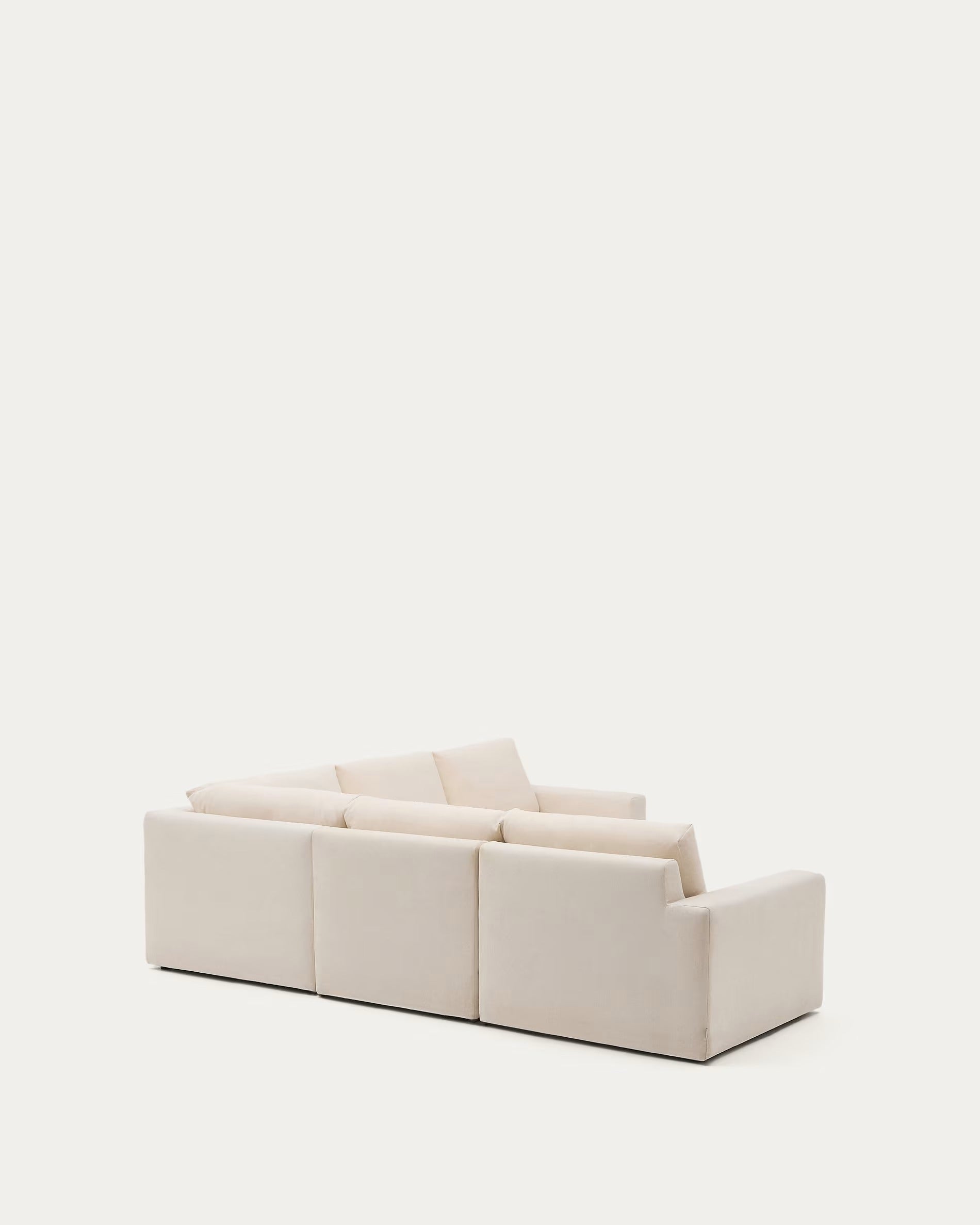 Alea ecru chenille corner sofa