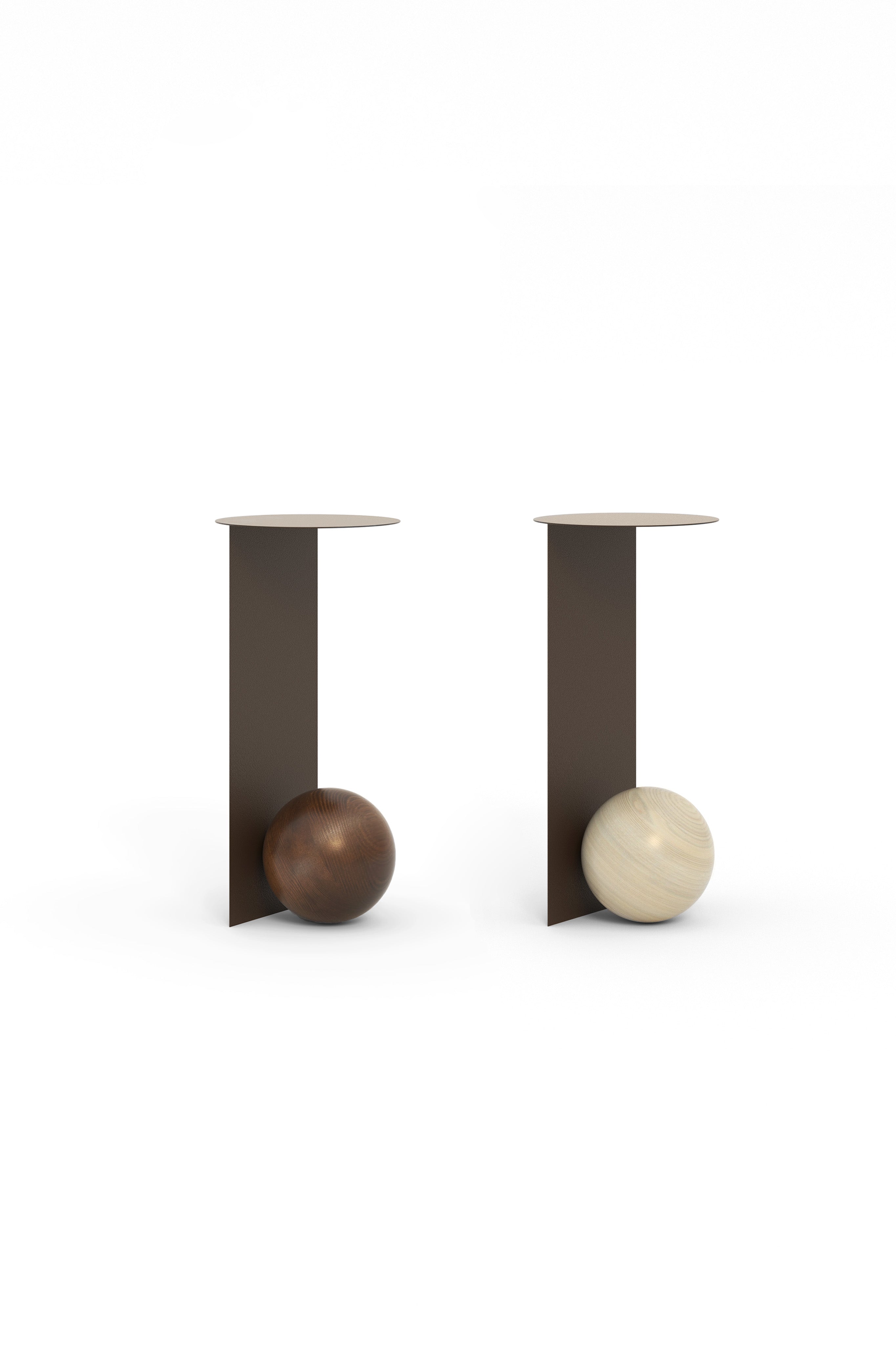 SION Side Table in Steel and Wood