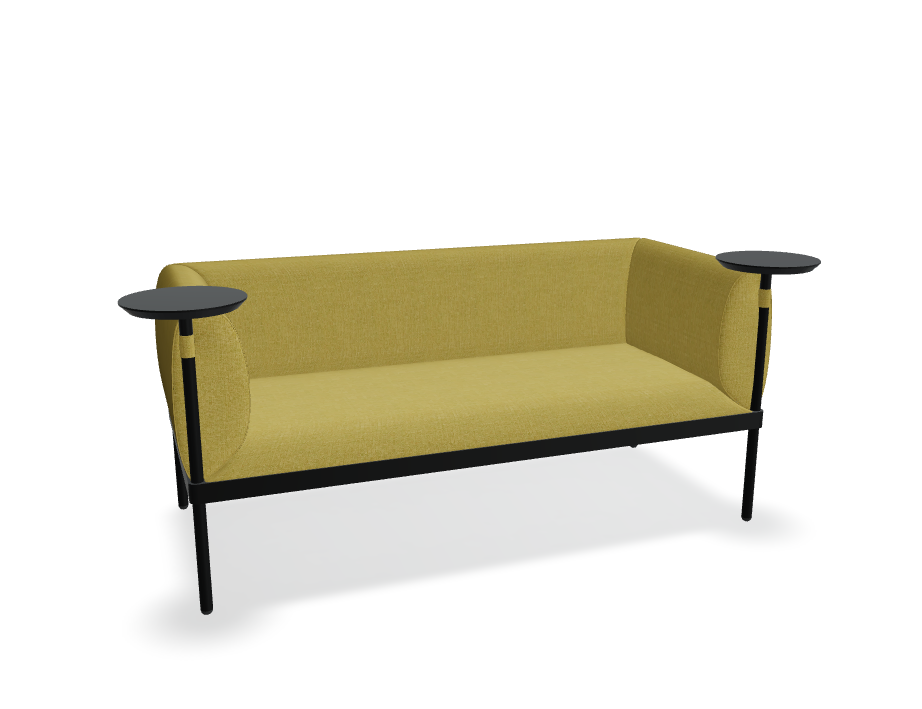 2-Sitzer-Sofa niedrig gepolsterte Stelzen