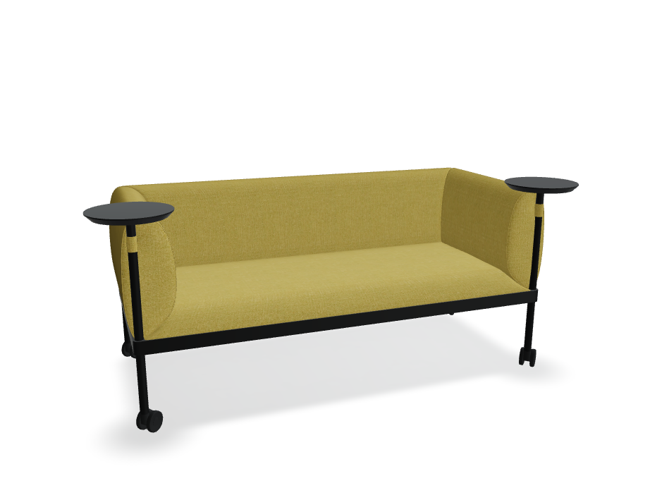 2-Sitzer-Sofa niedrig gepolsterte Stelzen