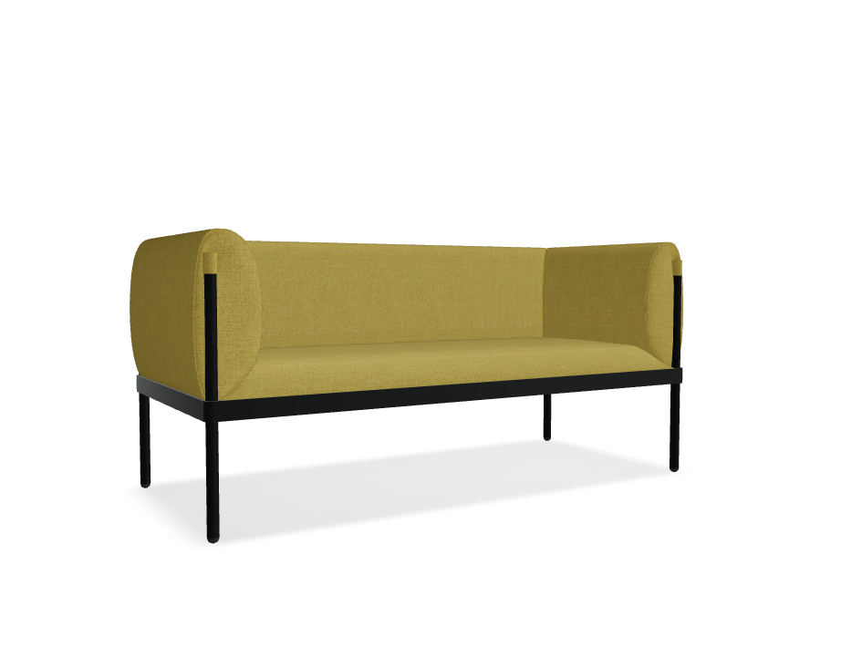 2-Sitzer-Sofa niedrig gepolsterte Stelzen