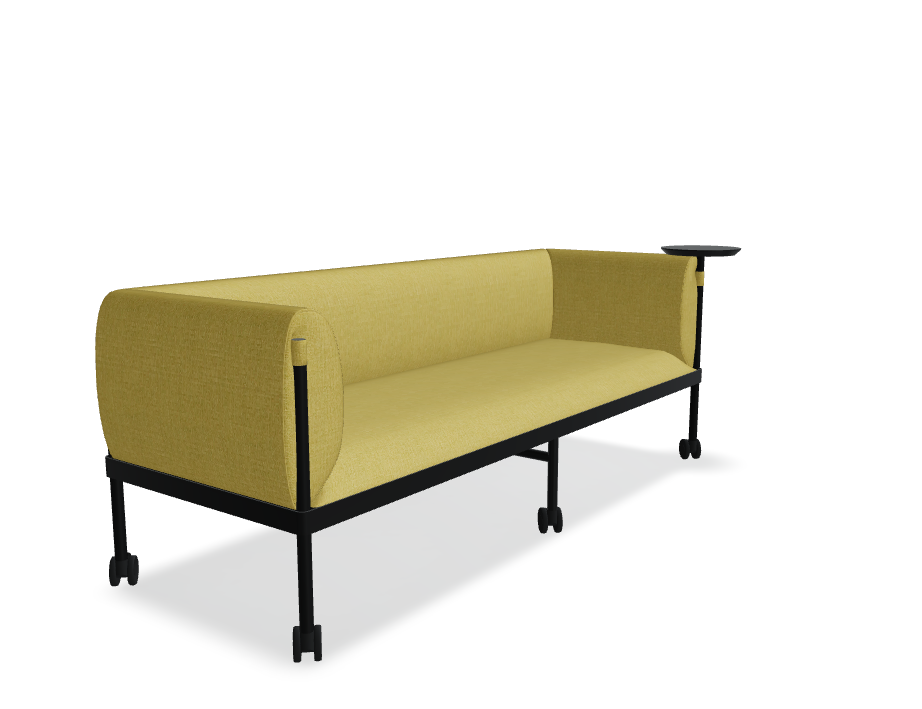 3-seater Sofa low upholstered stilt