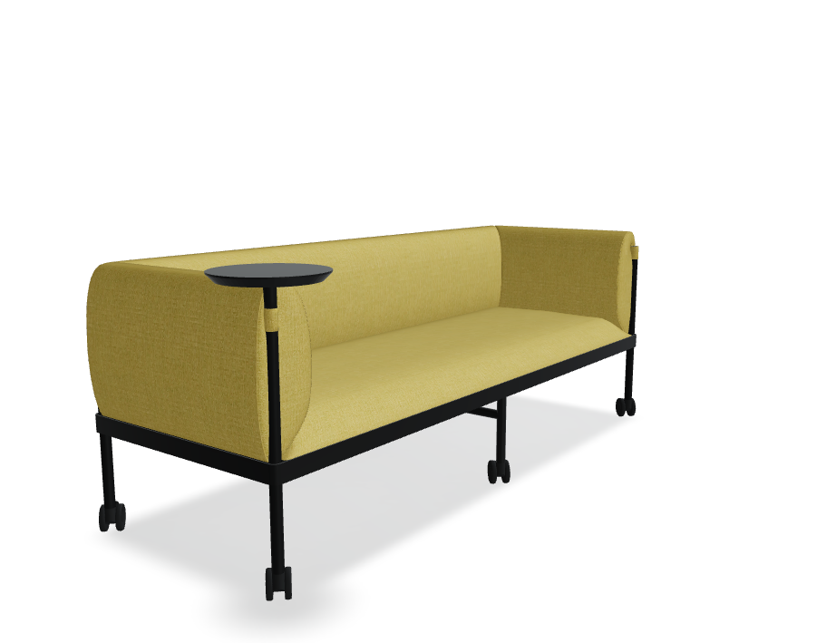 3-seater Sofa low upholstered stilt
