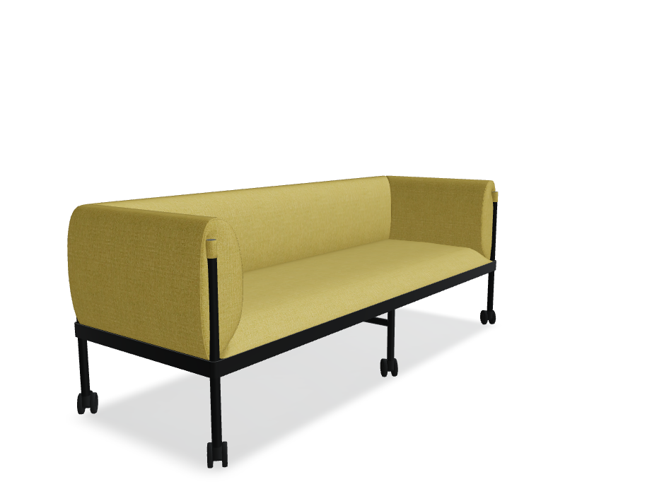3-seater Sofa low upholstered stilt