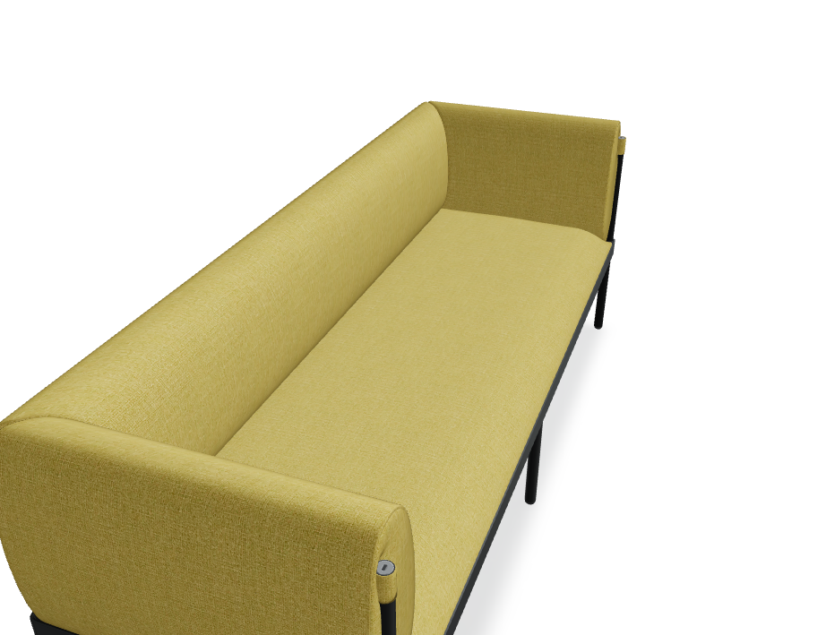 3-seater Sofa low upholstered stilt