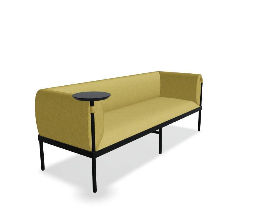 3-seater Sofa low upholstered stilt