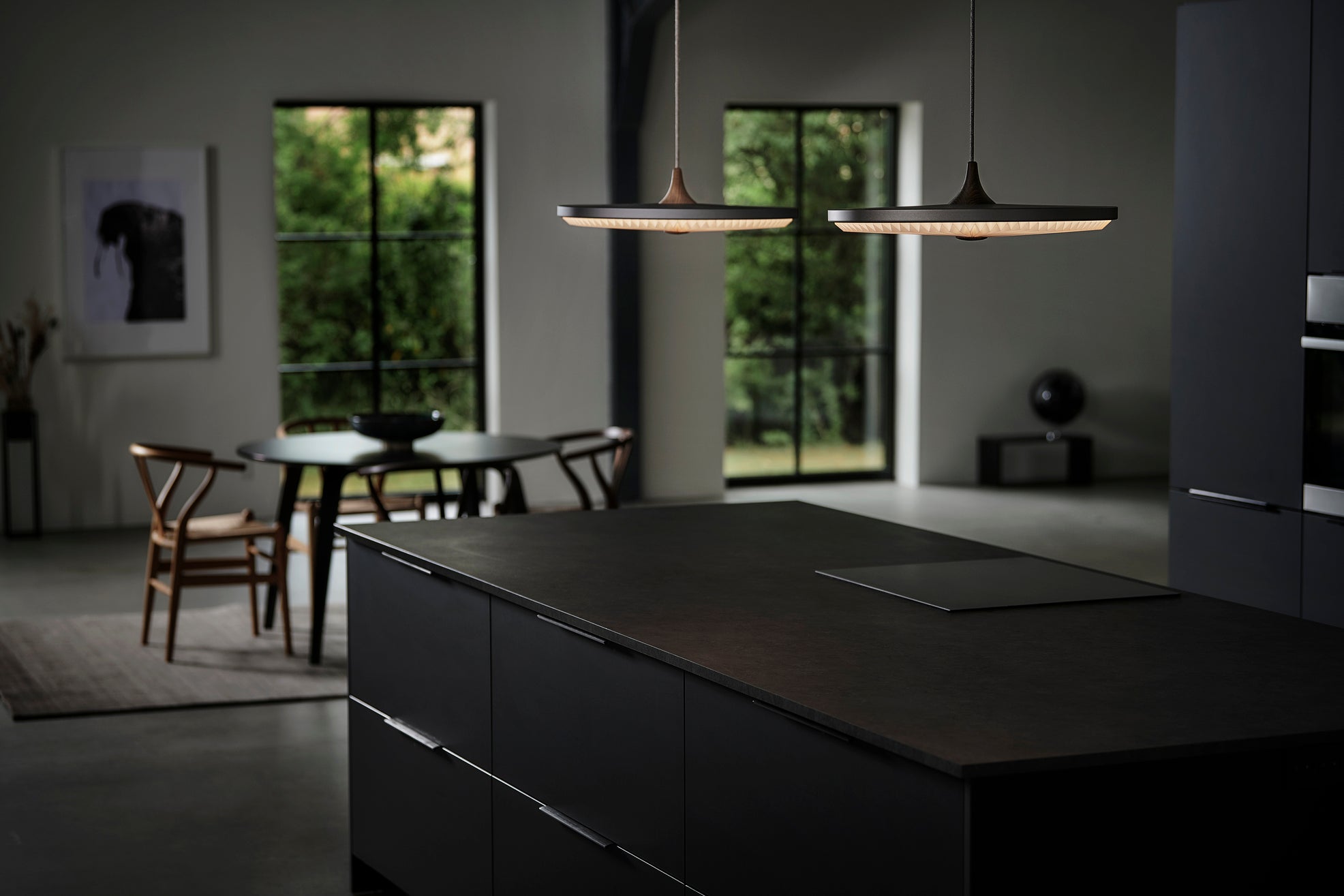 Hanging Lamp MODEL 198 SOLEIL Light Oak