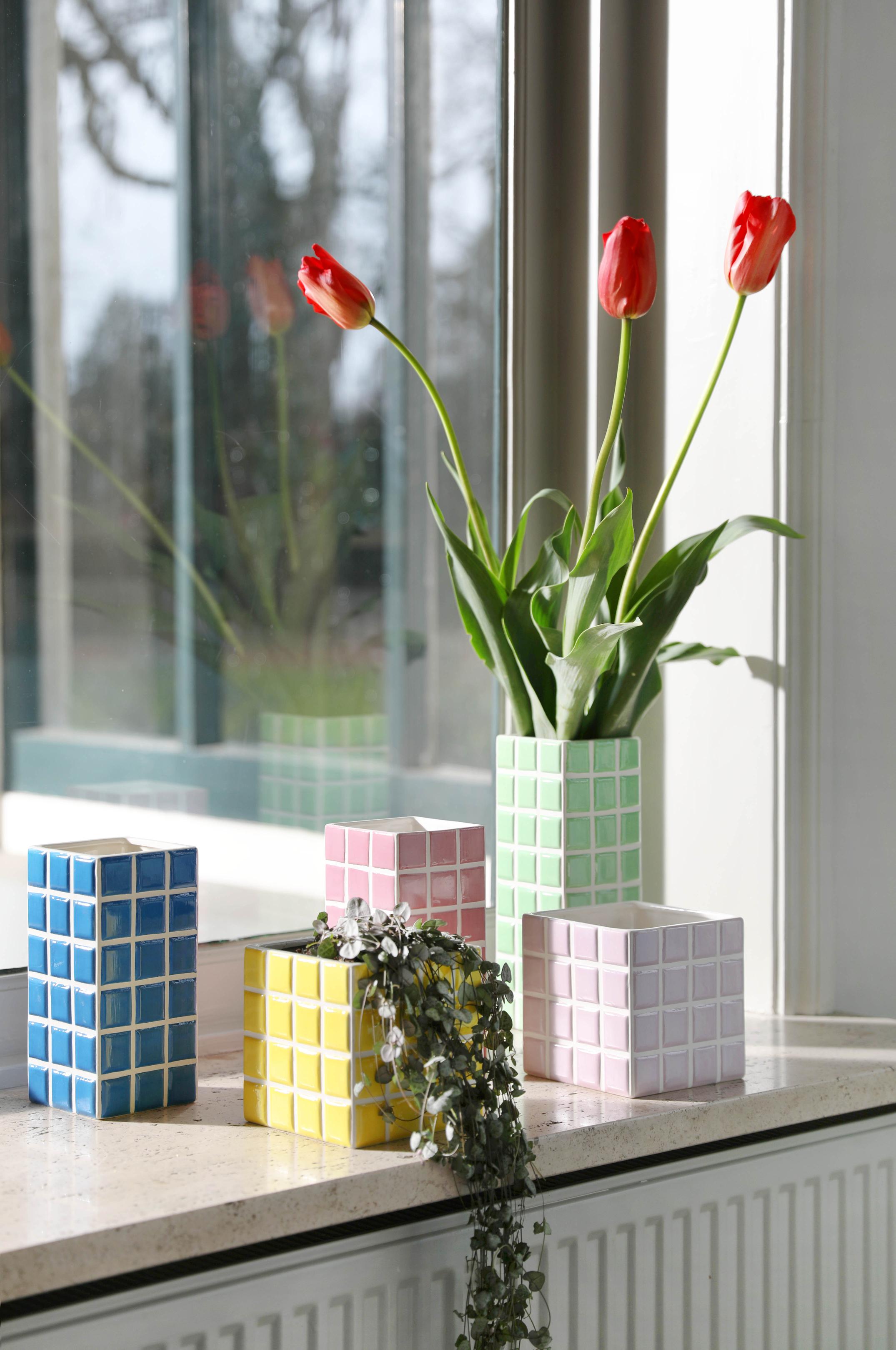 Vase TILE green