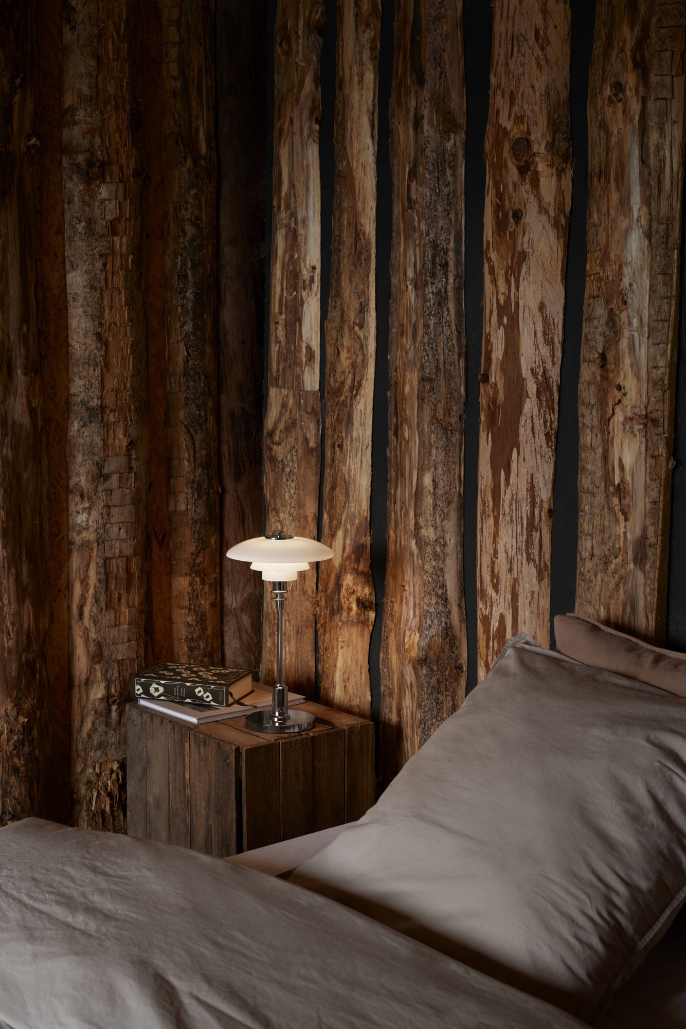 Portable lamp PH 2/1 white with chrome base