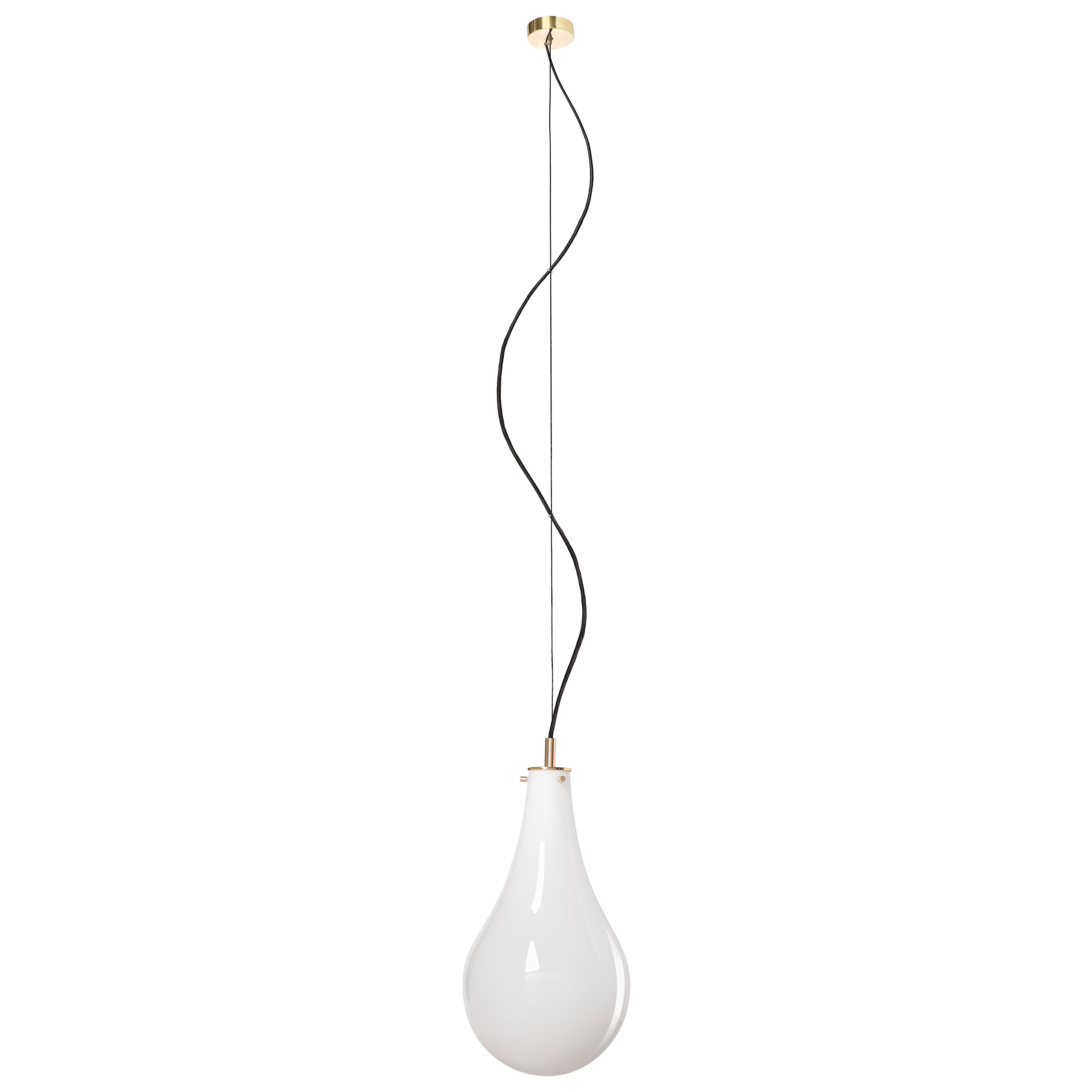 Pendant lamp STILLA white with gold finish