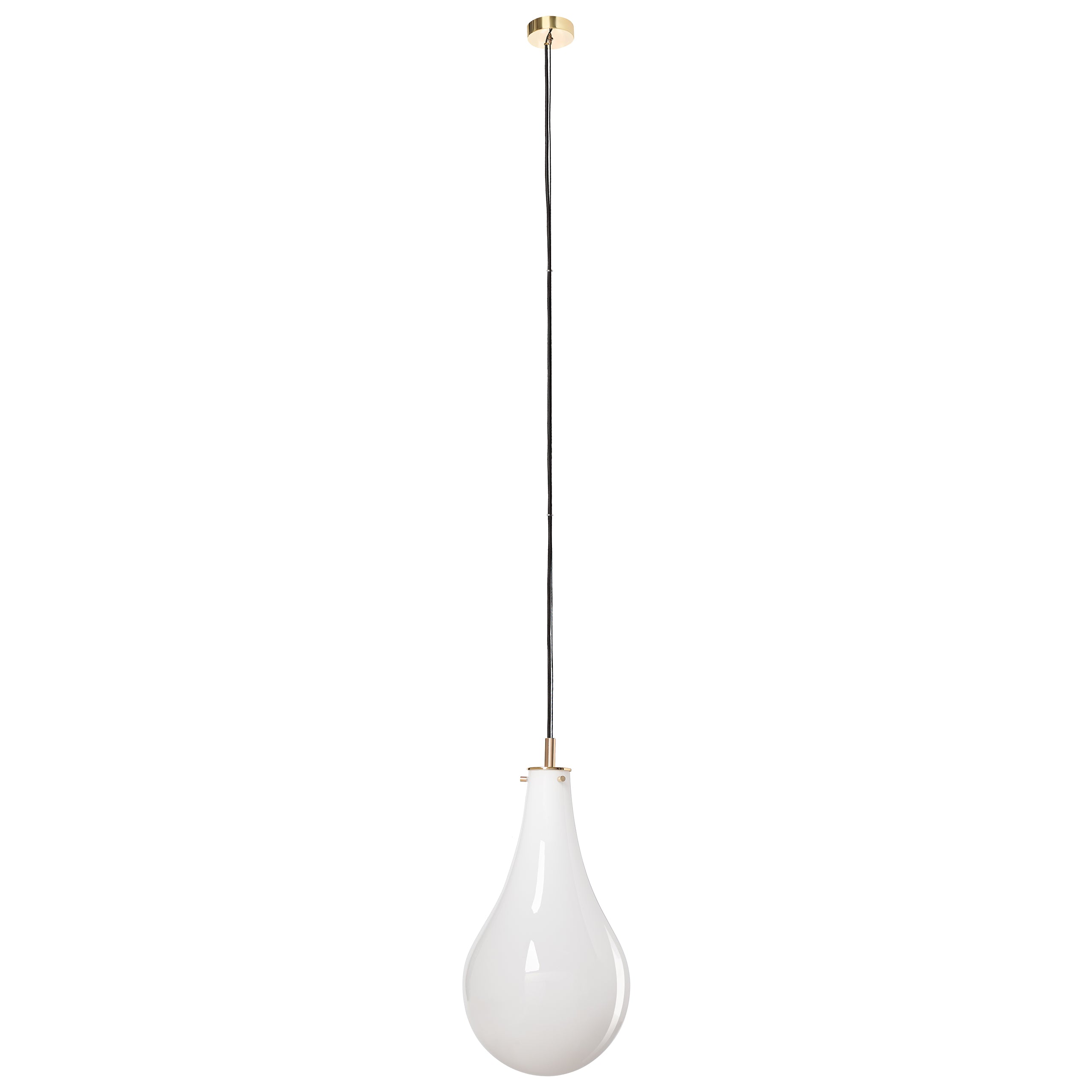 Pendant lamp STILLA white with gold finish