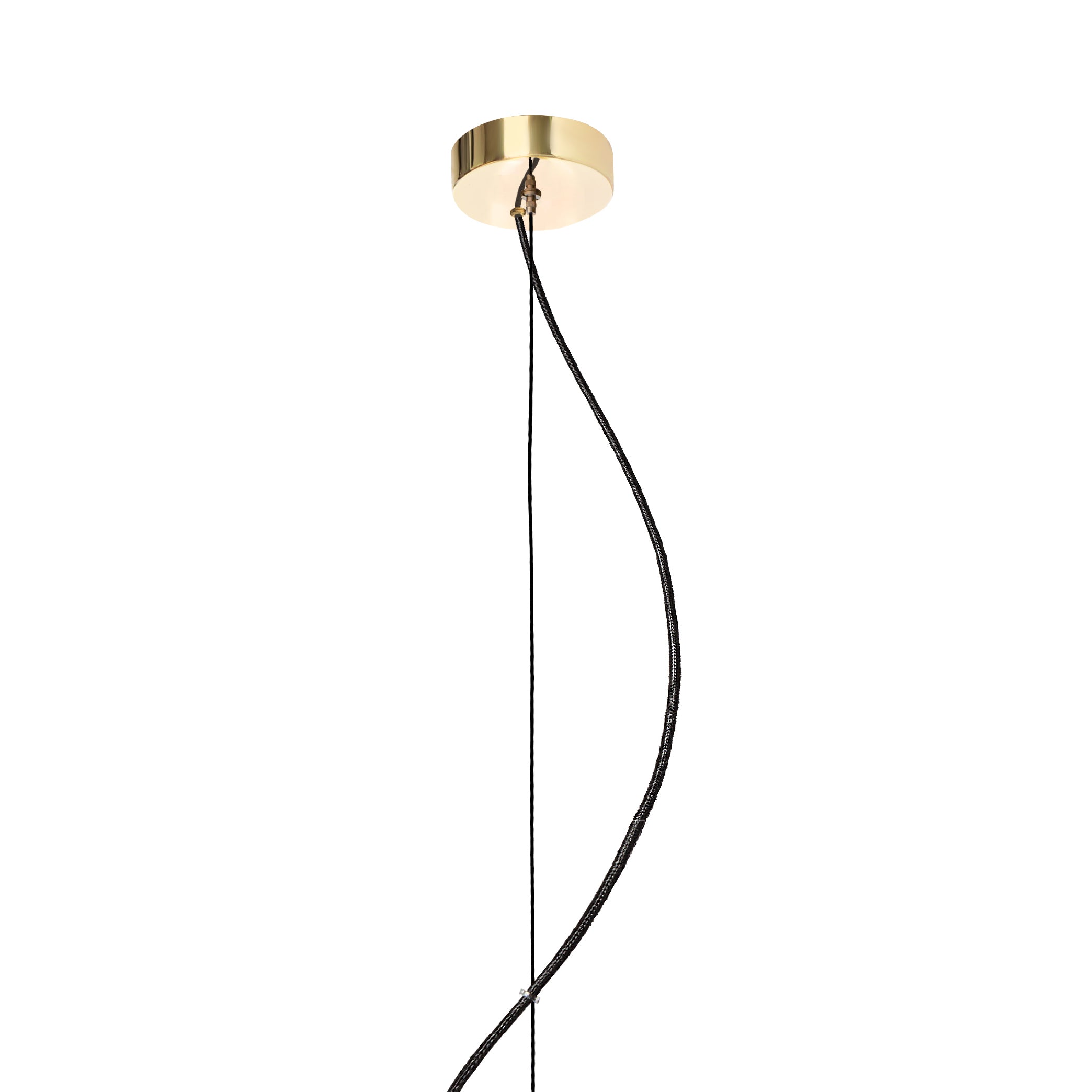 Pendant lamp STILLA white with gold finish
