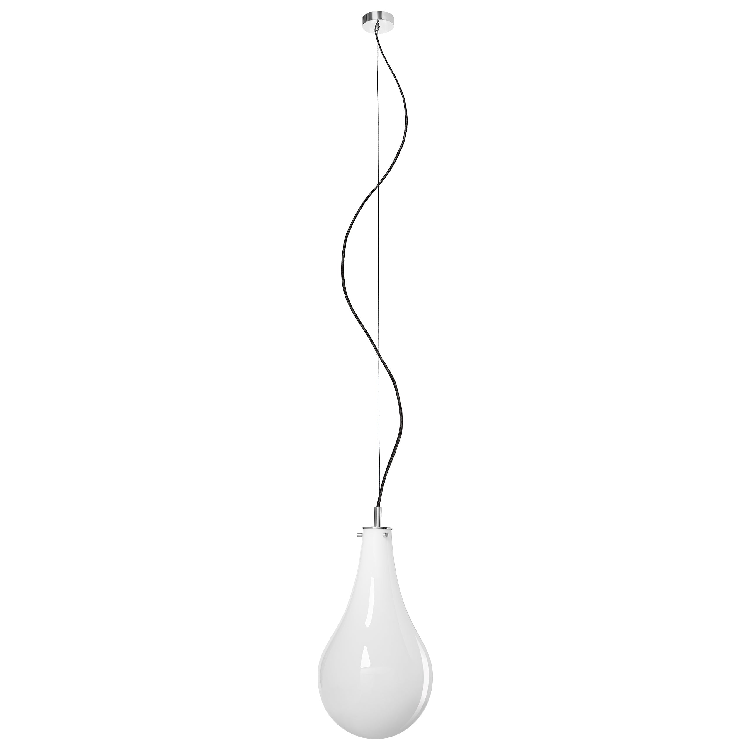 Pendant lamp STILLA white with silver finish