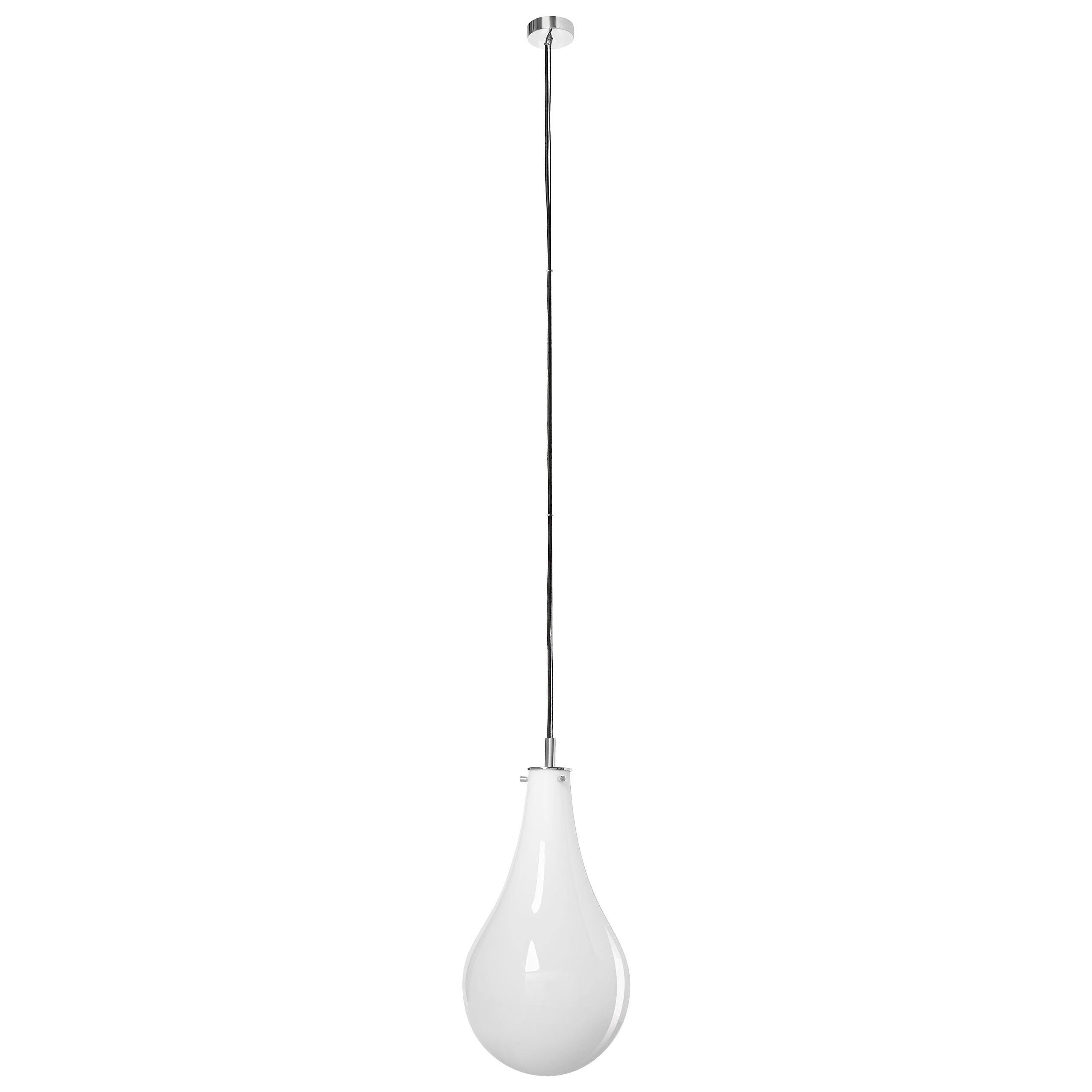 Pendant lamp STILLA white with silver finish