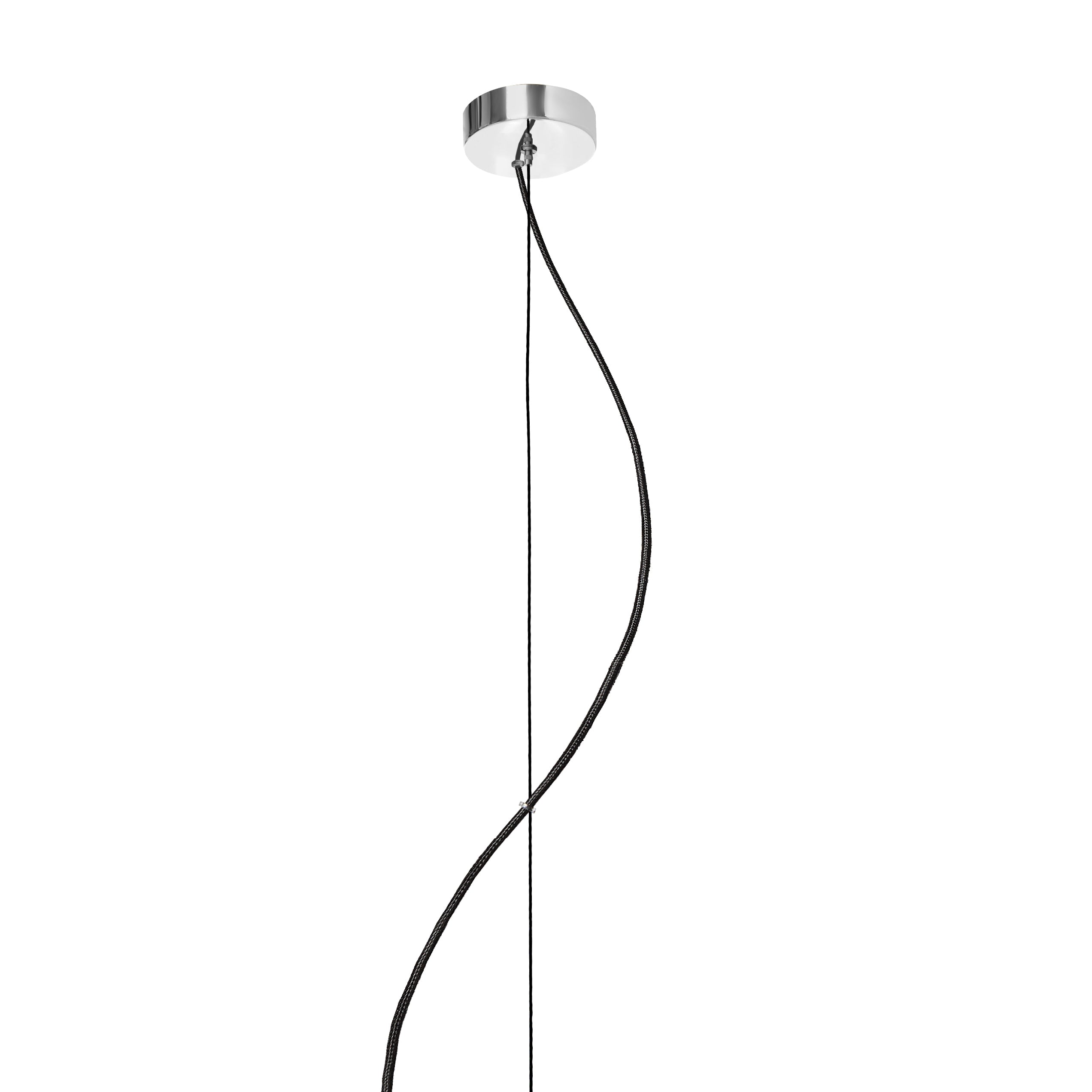 Pendant lamp STILLA white with silver finish