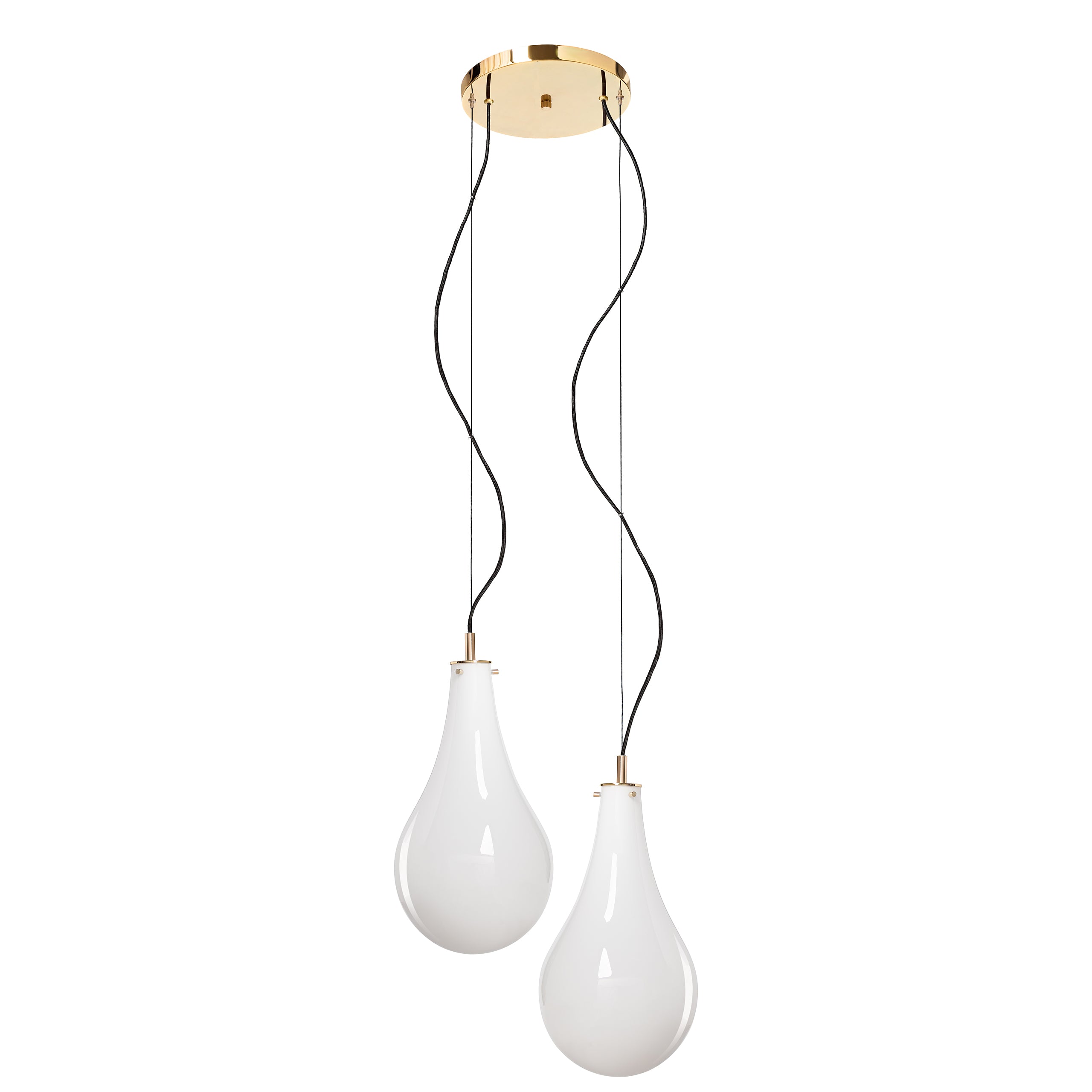 STILLA 2 pendant lamp white with gold finish