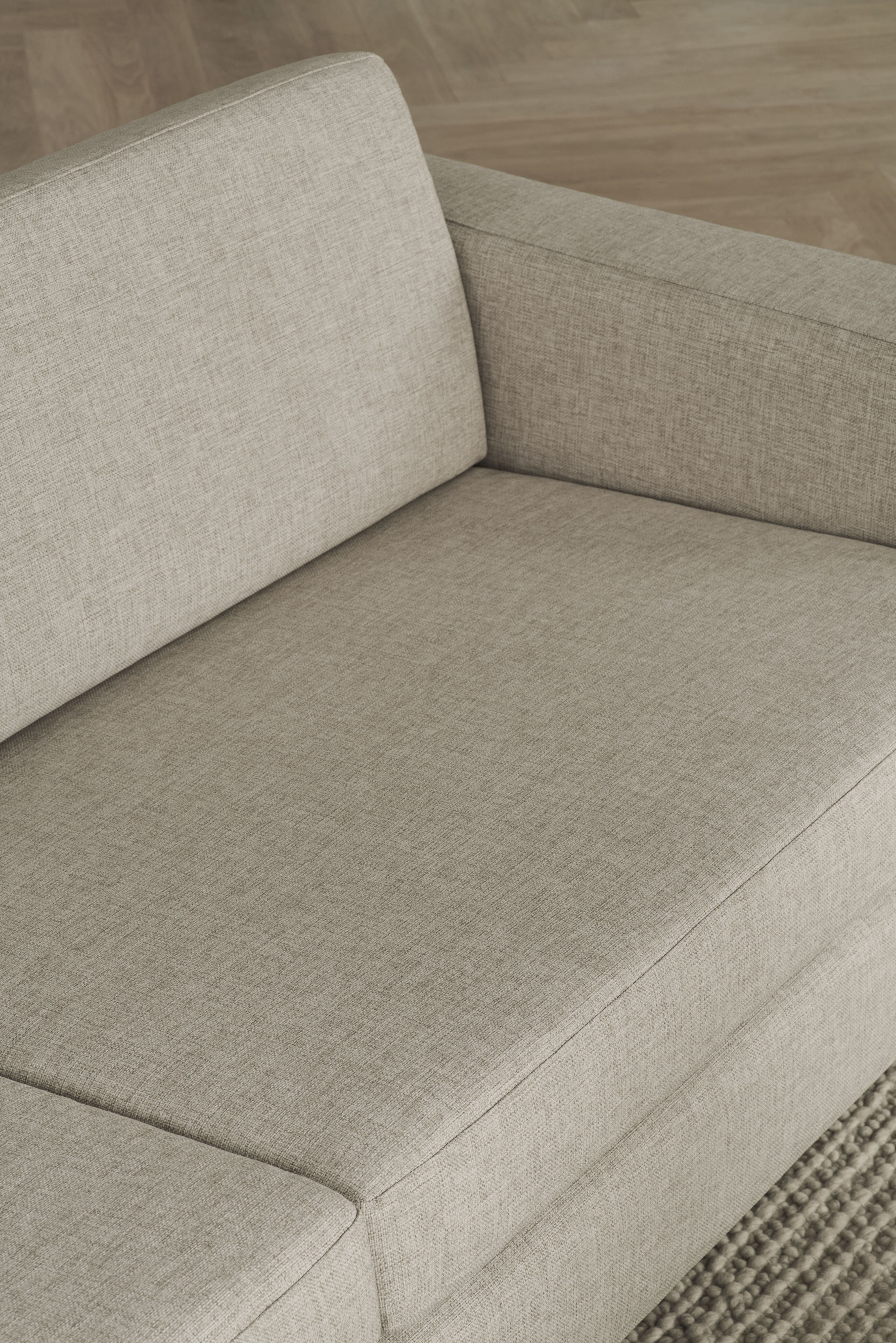 Sofa-Sofa 2,5-Personen-Skandinavien-Basis aus dunklem Eichenholz