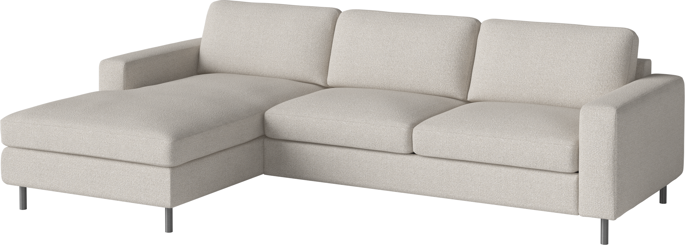SCANDINAVIA 3-seater left-hand corner with a steel base
