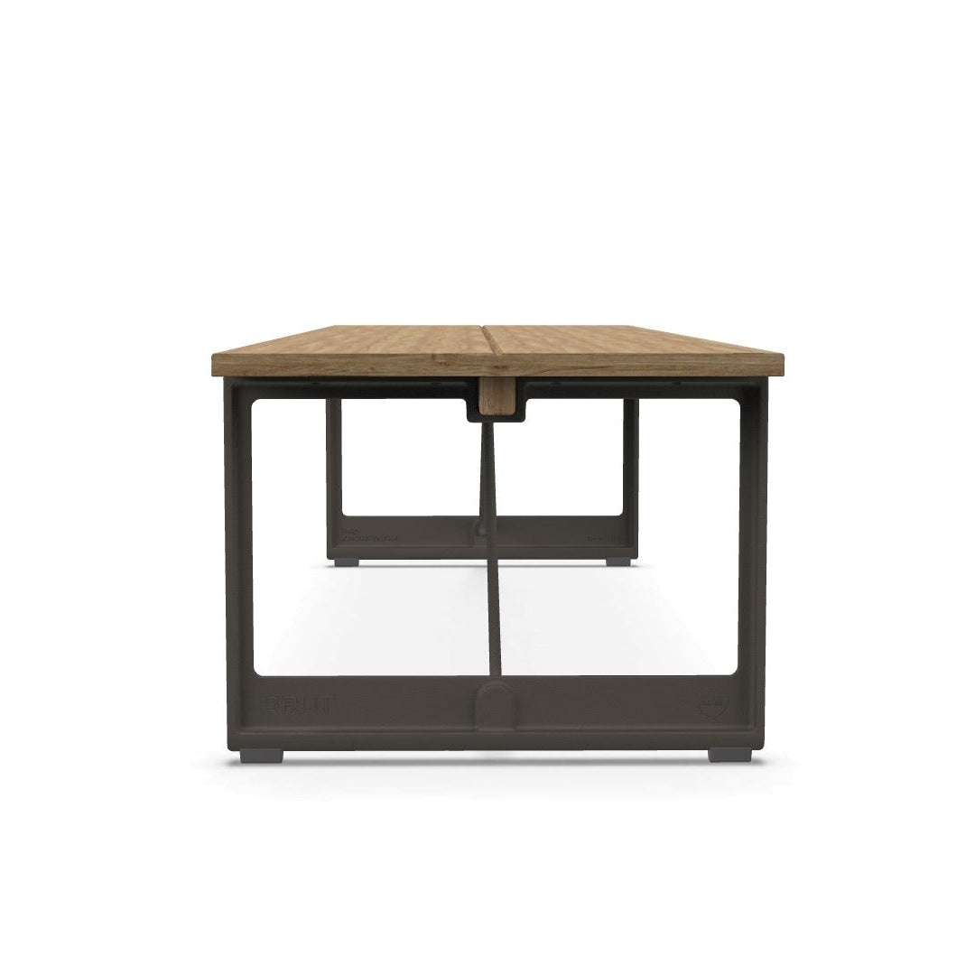 BRUT bench in oak wood with an anthracite base