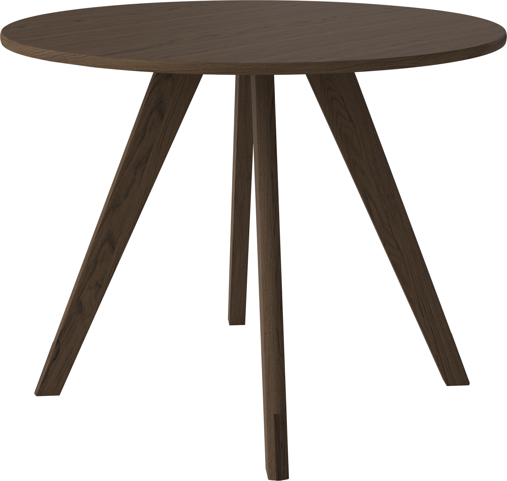 SOFT MOOD round table with a dark oak wood base