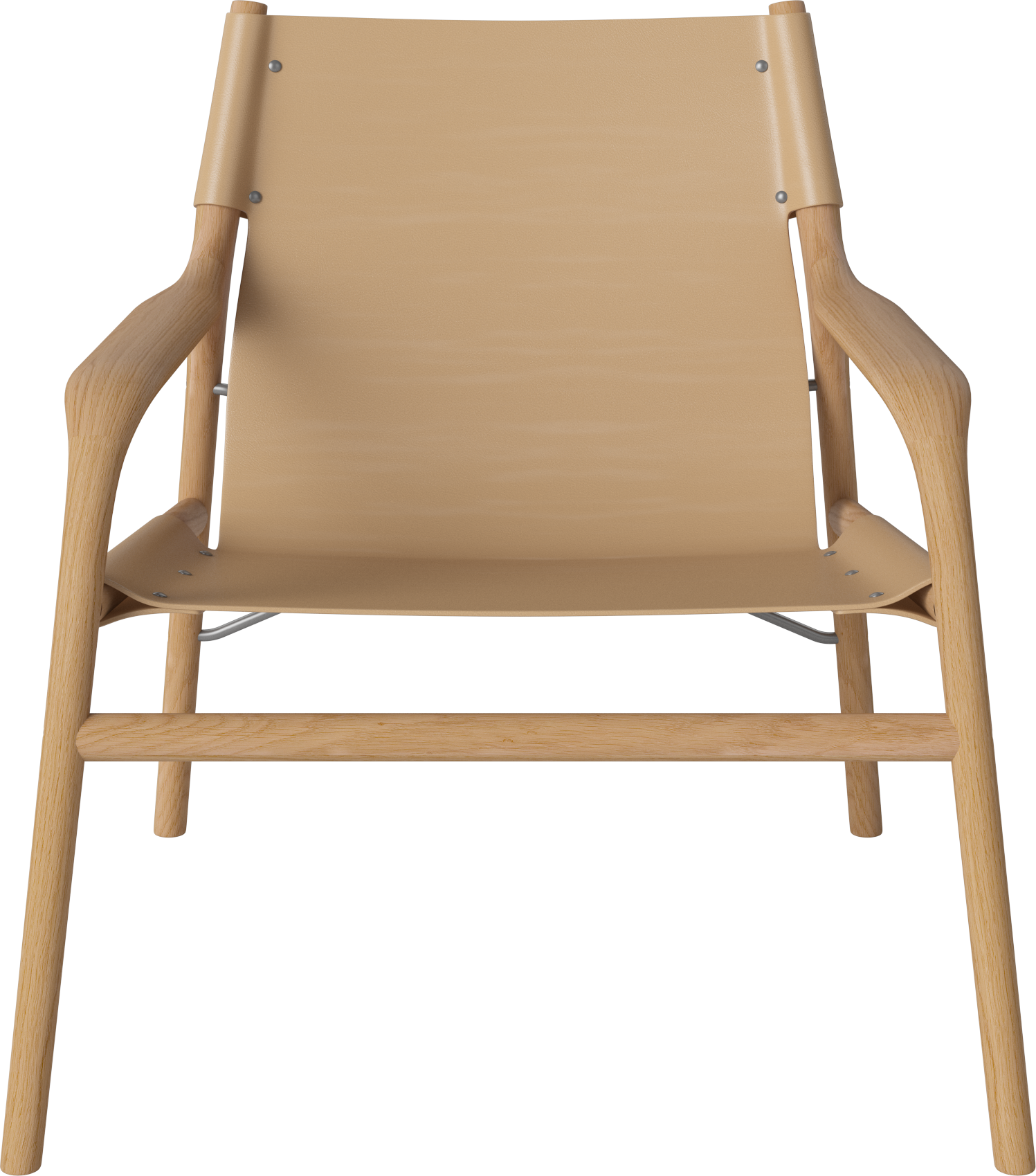 Soul Beige Sessel mit einer Eichenbasis